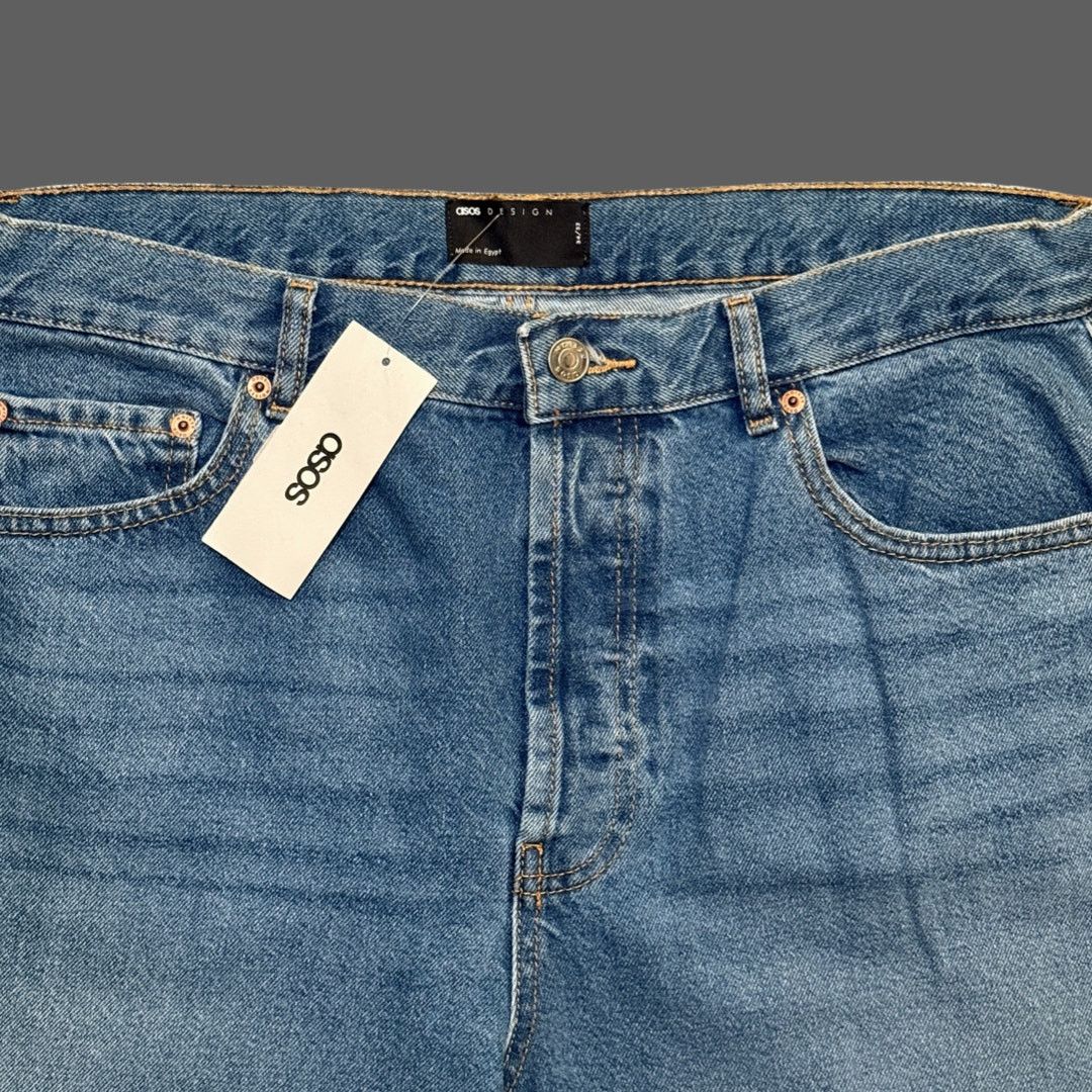 Asos ASOS Design Blue Denim Jeans Men's Size 34x32 Button Fly Size US 34 / EU 50 - 3 Thumbnail