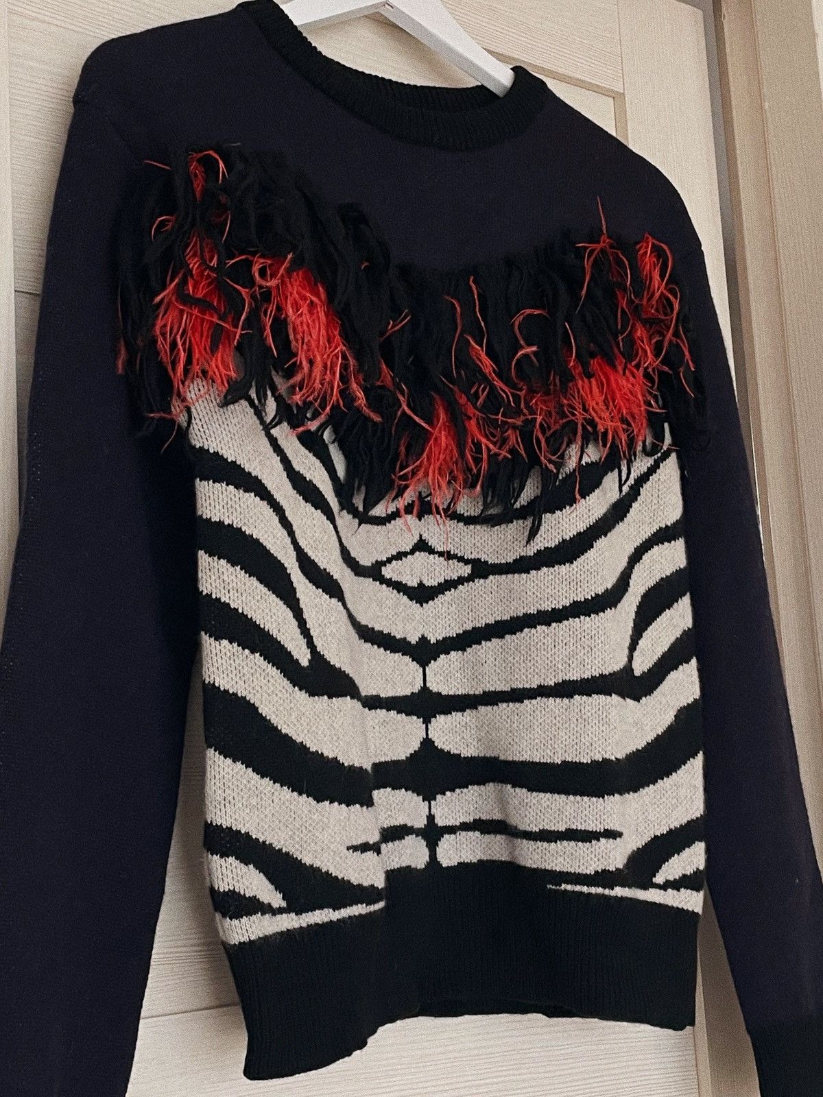 Sacai Archive Sacai FW2013 Zebra Wool Sweater Size XS / US 0-2 / IT 36-38 - 6 Thumbnail