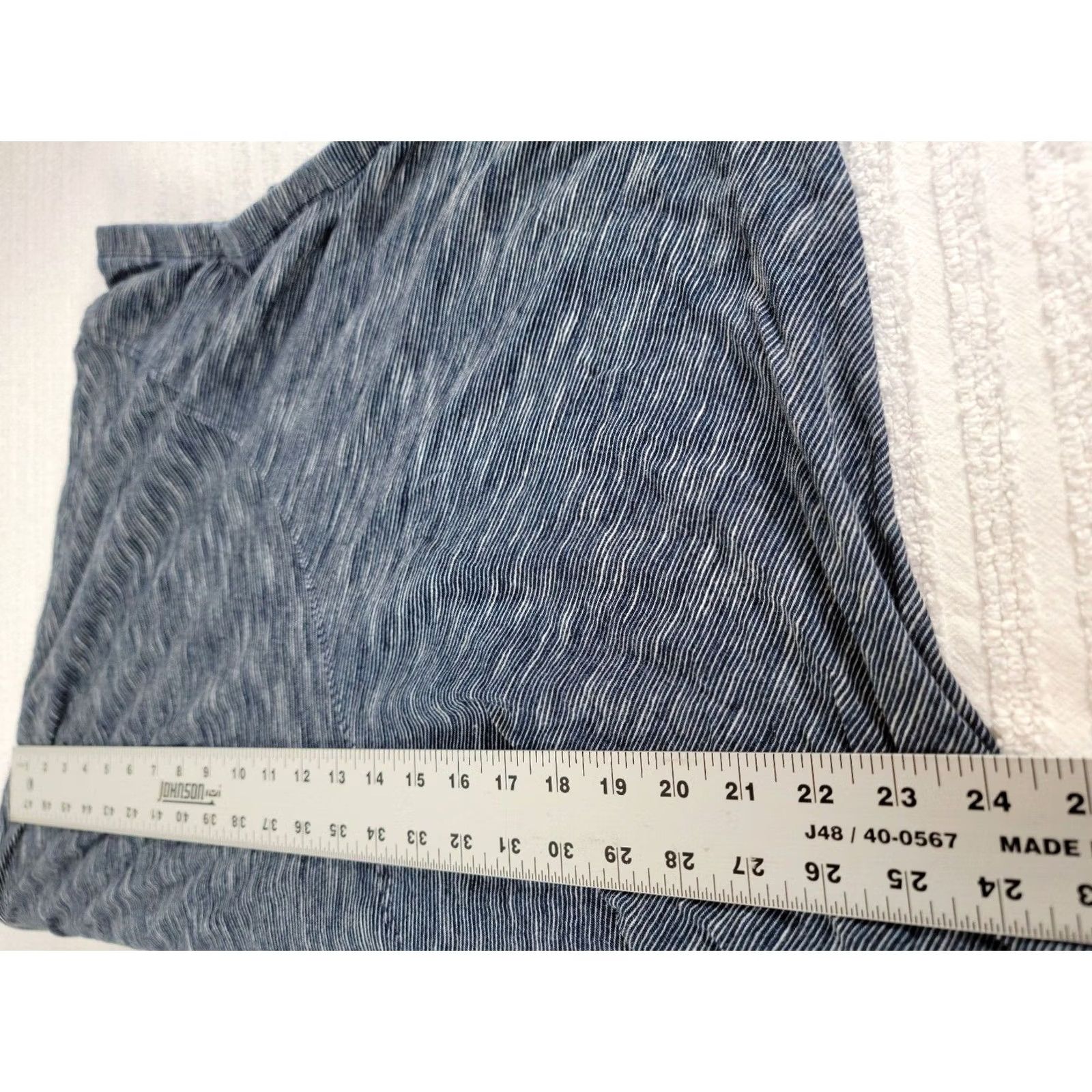 Soft Surroundings Soft Surroundings Skirt Maxi Striped Pull-On Blue White Womens L casual Bohemian Hippie 90s? Size 36" / US 14 / IT 50 - 5 Thumbnail