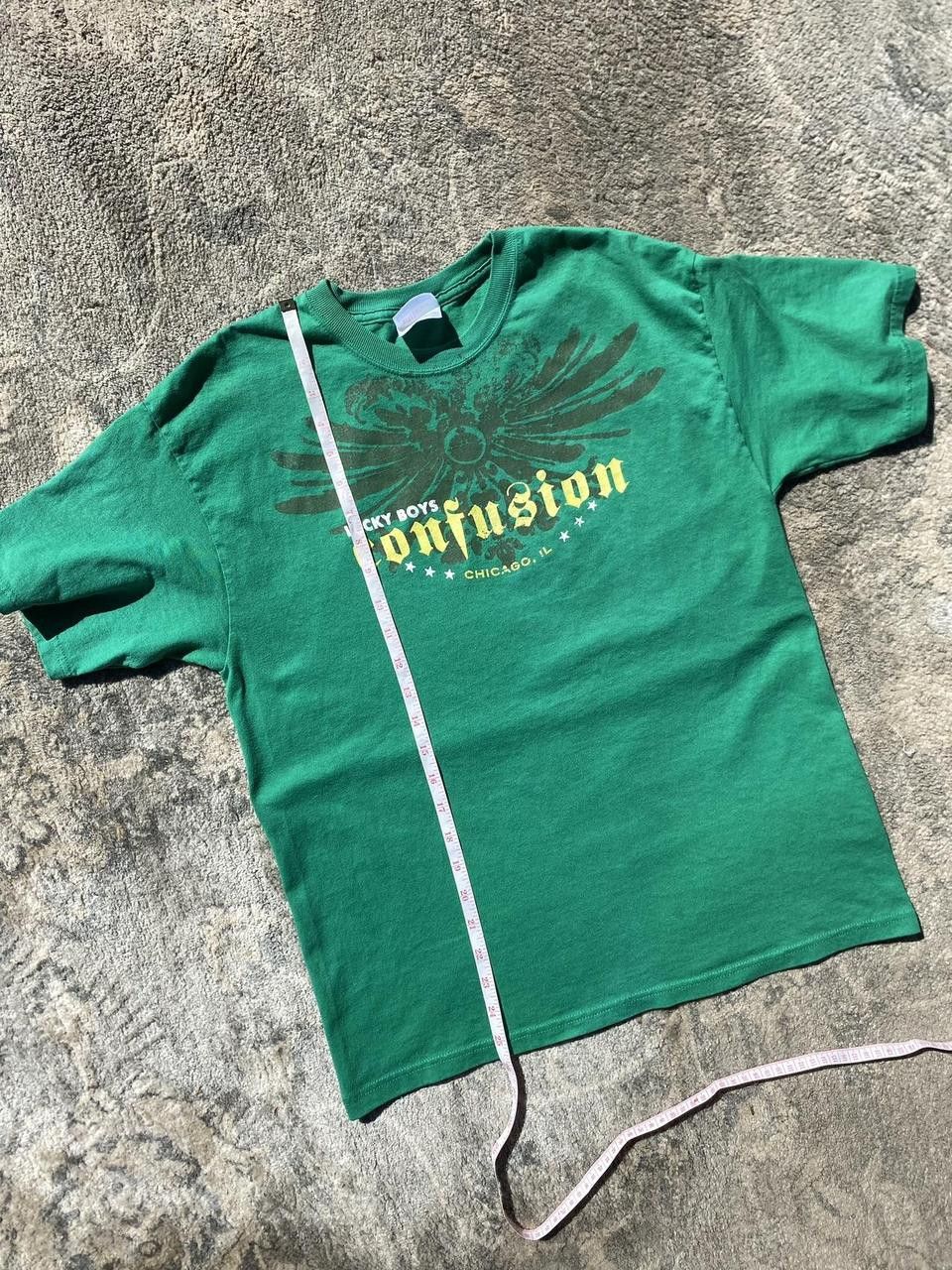 Vintage 2000s Green Lucky Boys Confusion Chicago Graphic Tee Medium Size US M / EU 48-50 / 2 - 5 Thumbnail