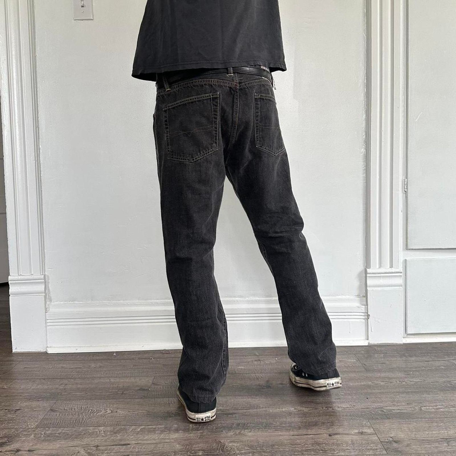 Polo Ralph Lauren × Vintage Black Faded Dark Denim Polo Ralph Lauren Jeans Straight Jean Size US 32 / EU 48 - 2 Thumbnail