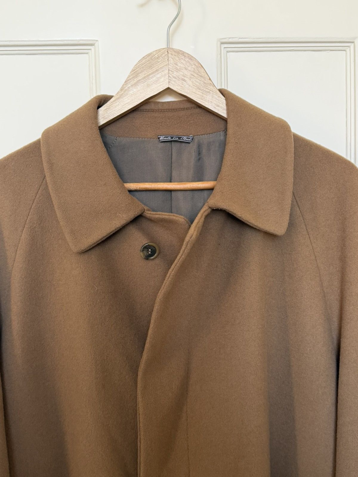 Fendi FENDI Vintage Balmacaan Wool Brown Overcoat Size US XL / EU 56 / 4 - 4 Thumbnail