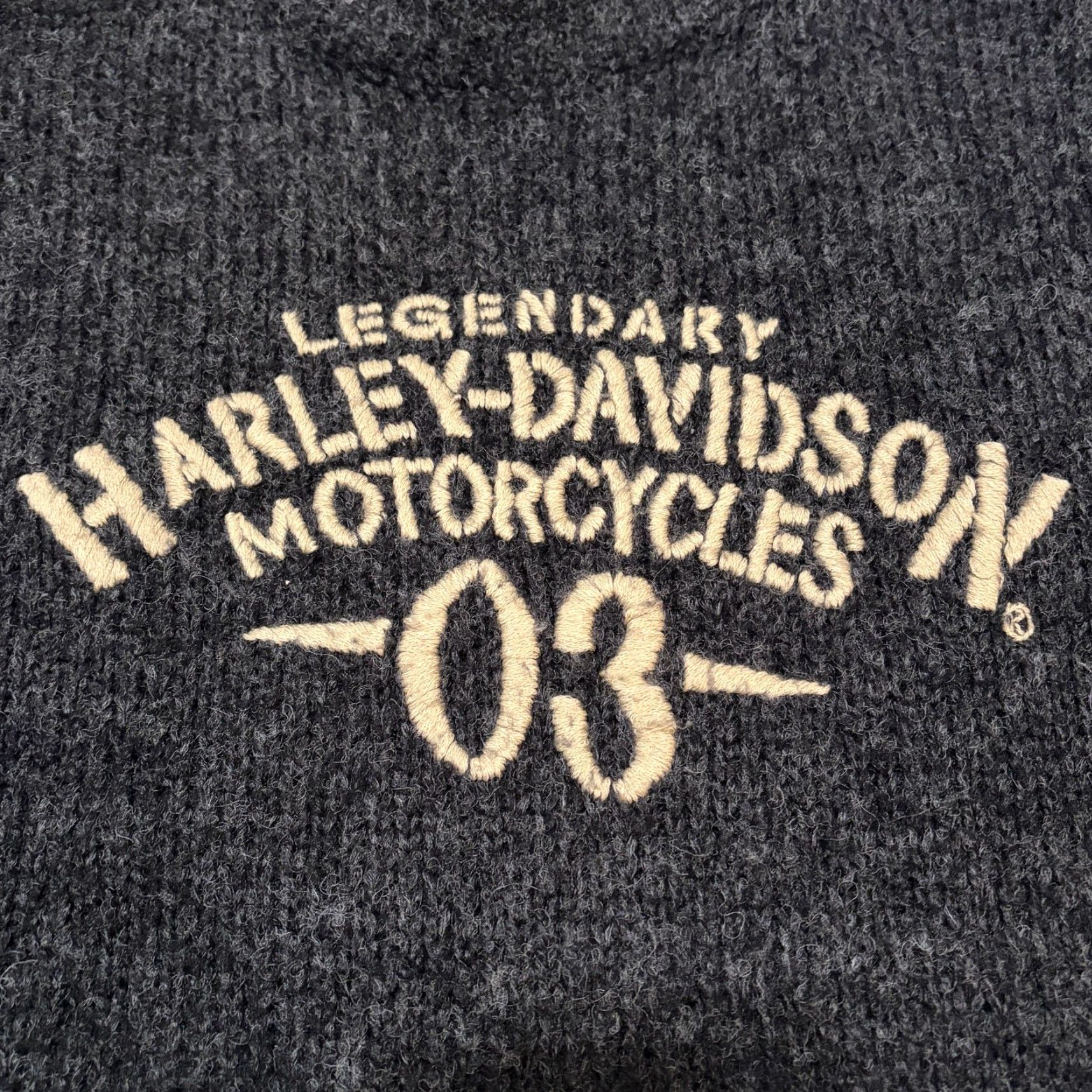 Harley Davidson VINTAGE Harley Davidson Sweater Mens M Gray 90s Biker Motorcycle Mock Neck Pullover Knit - Knit Style: Tight-Knit, Embroidered graphics Size US M / EU 48-50 / 2 - 7 Thumbnail