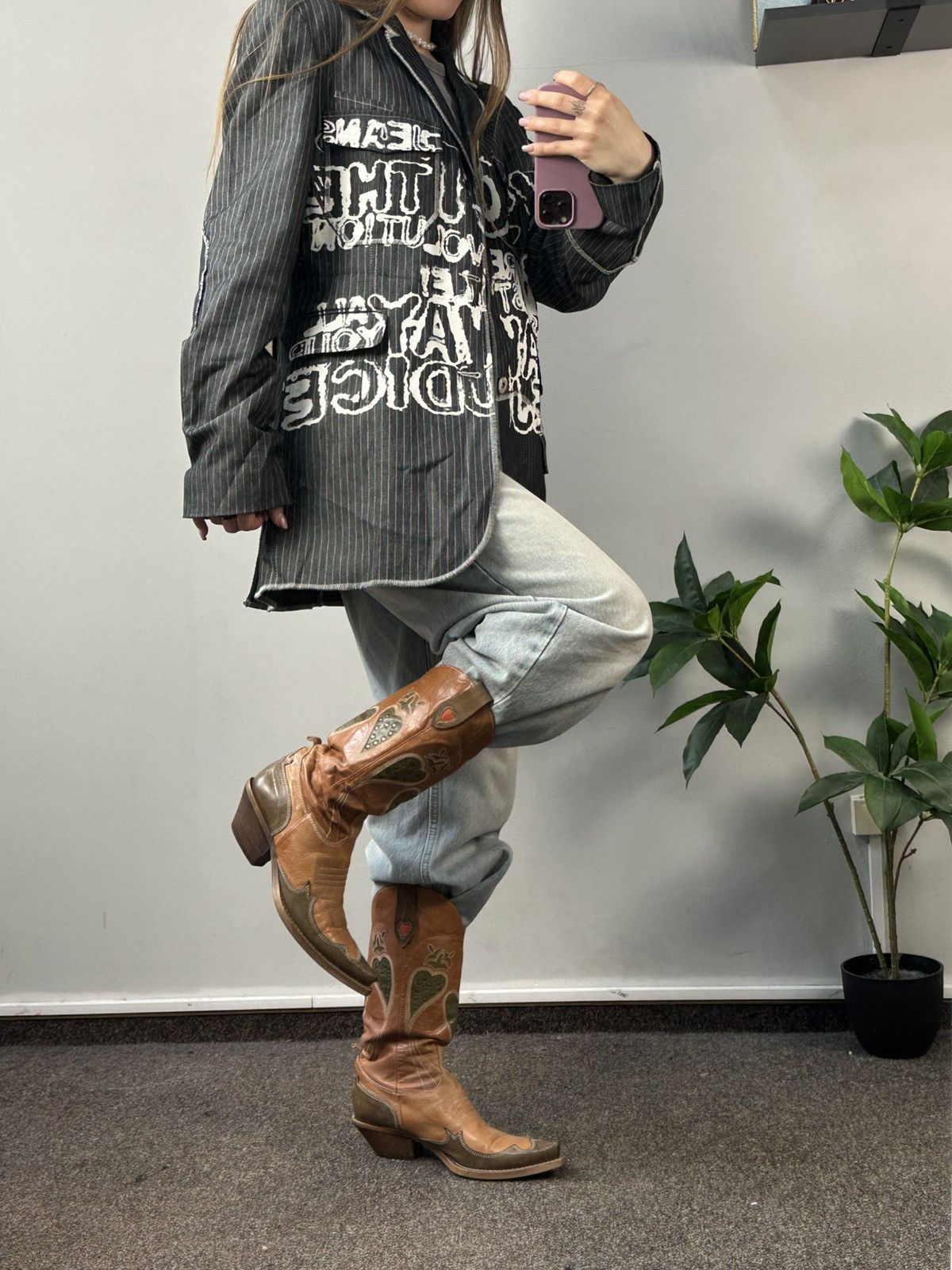 Cowboy Equipment × Leather × Vintage Vintage brown cowboy boots rare Size US 7 / IT 37 - 4 Thumbnail