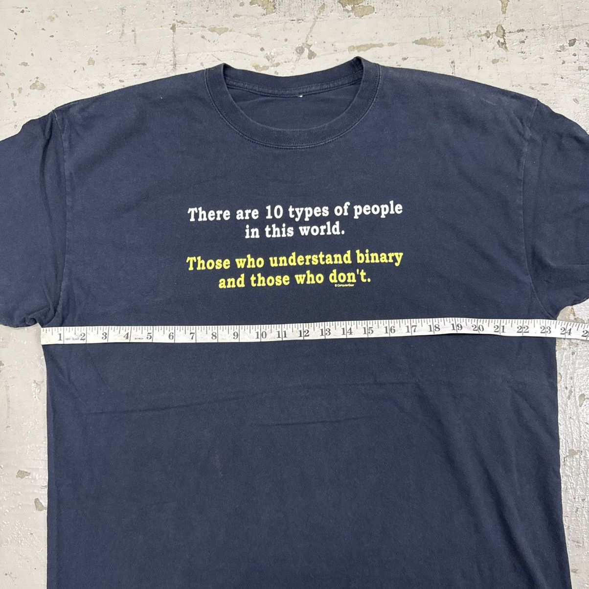 Vintage Vintage Computer Gear Binary Humor Wording Tees Size US XL / EU 56 / 4 - 4 Thumbnail