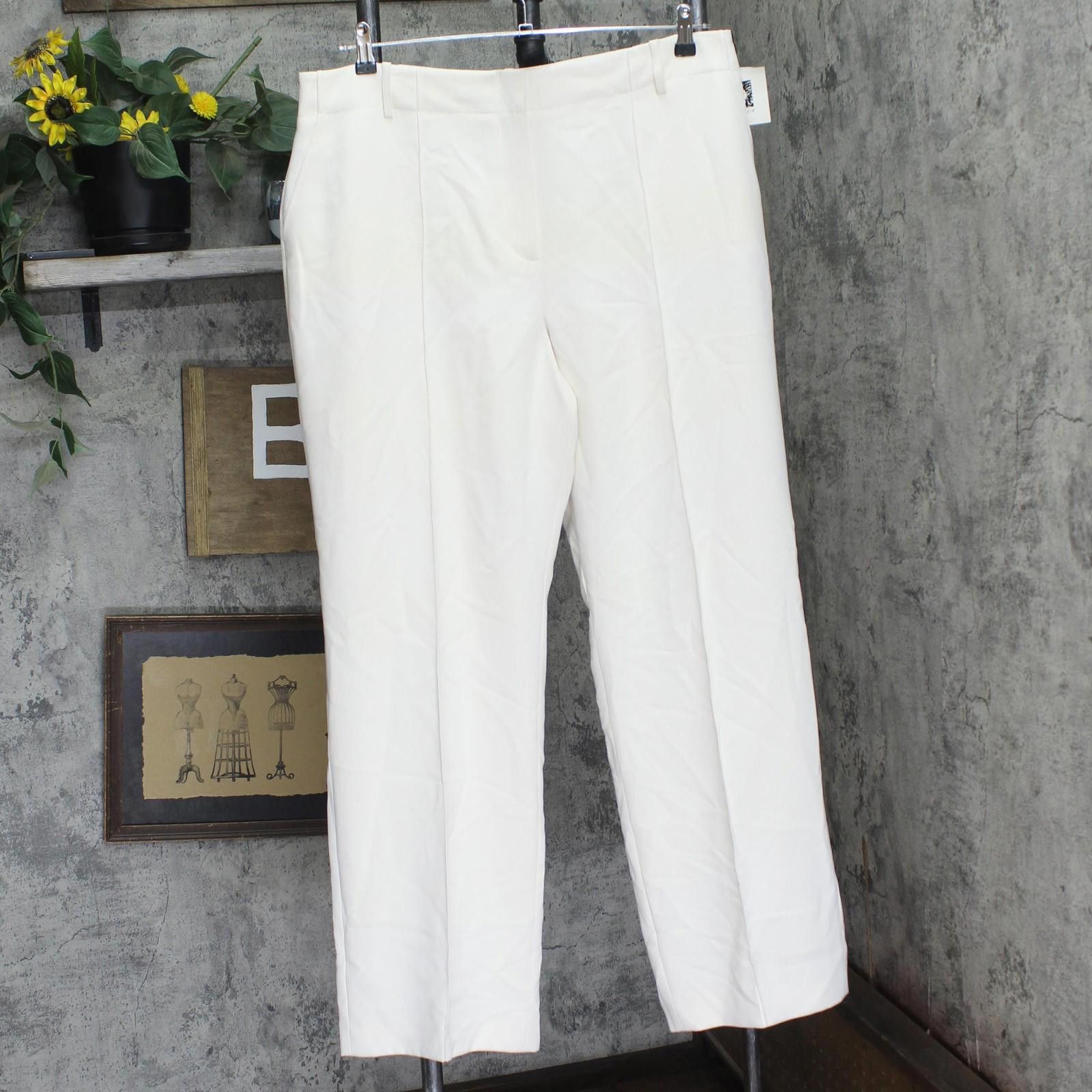 Other Anne Klein Pintucked Wide-leg Pants 10895881 Anne White 16 Size 38" / US 16 / IT 52 - 1 Thumbnail