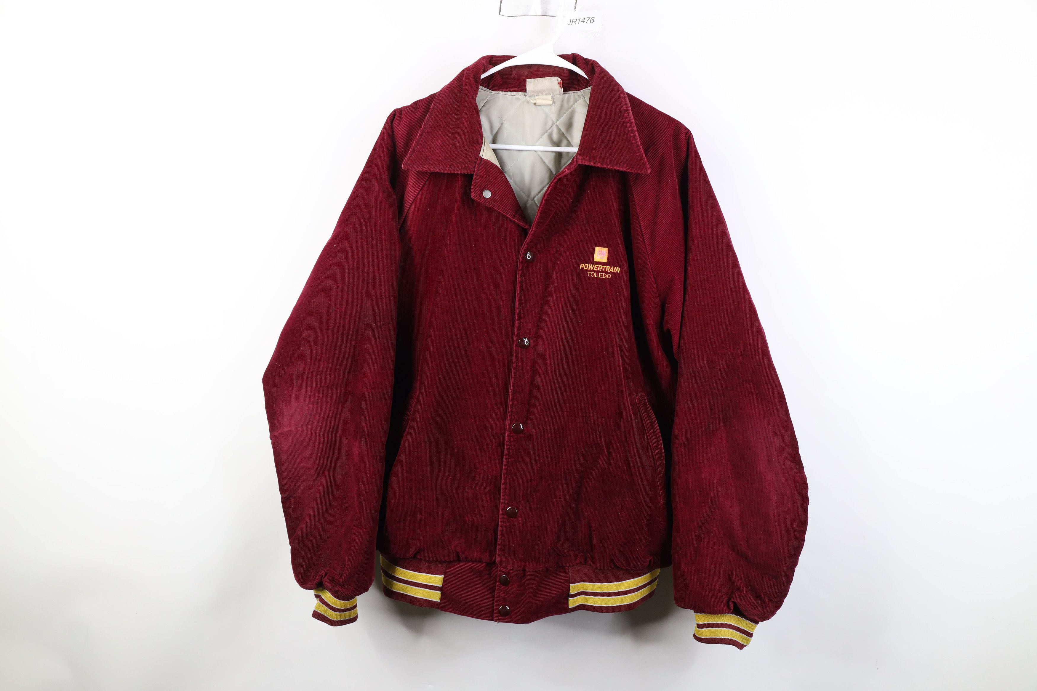 Vintage Vintage 80s 90s Powertrain Quilted Corduroy Bomber Jacket Size US XL / EU 56 / 4 - 1 Thumbnail