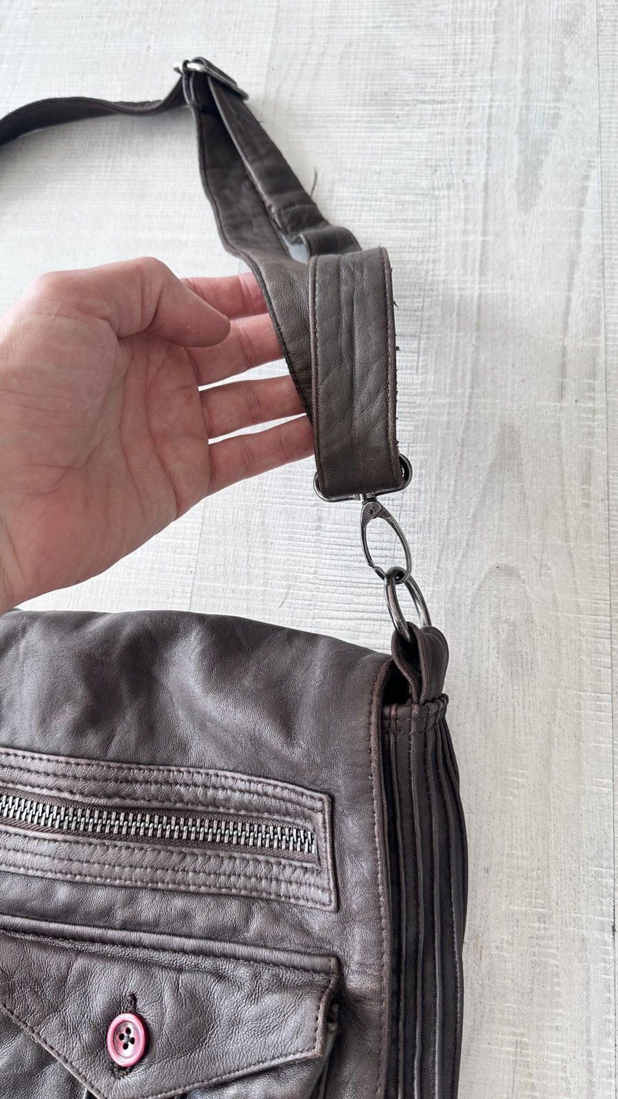 Allsaints AllSaints Infinite Leather Bag Messenger Crossbody Archive Size ONE SIZE - 8 Thumbnail