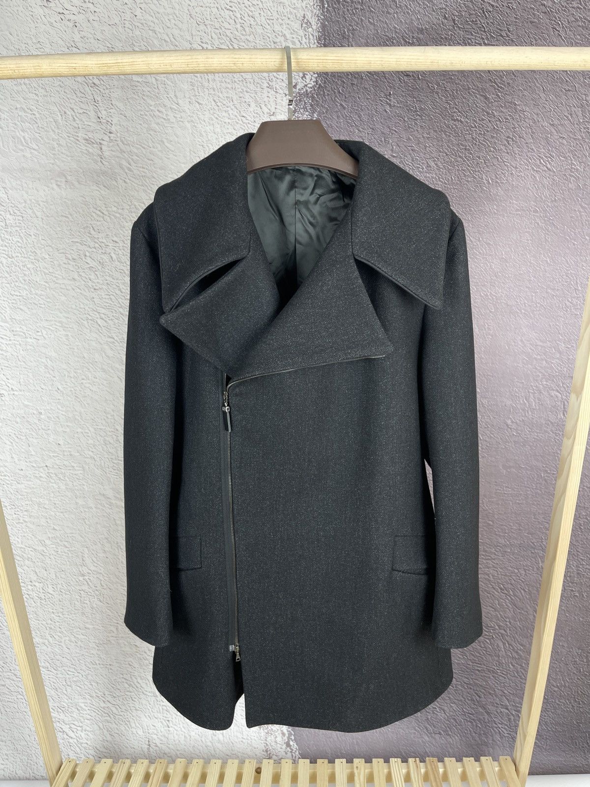 GF Ferre Gianfranco Ferre full zip grey wool suit coat GFF Size US M / EU 48-50 / 2 - 2 Thumbnail