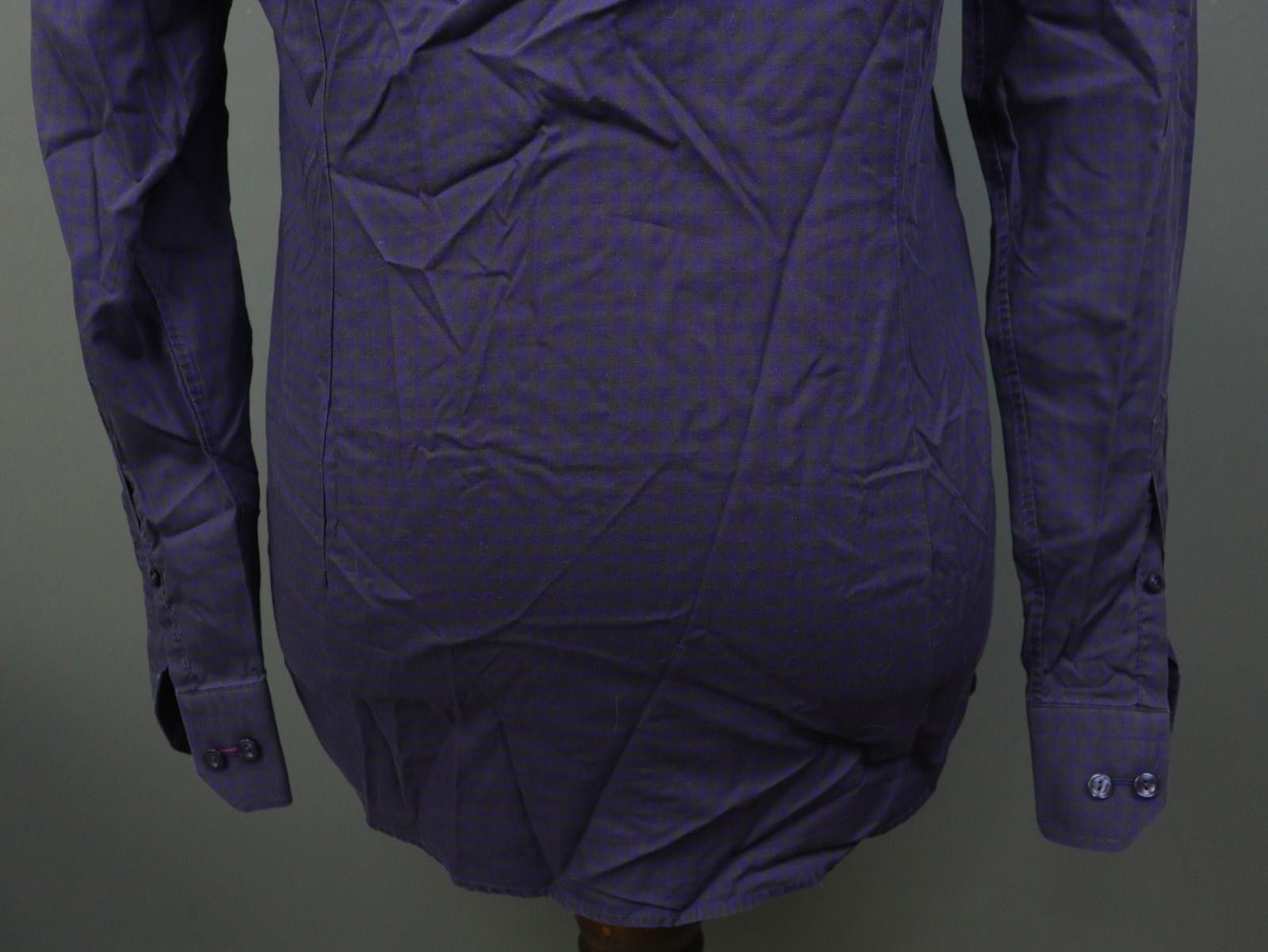 Eton Eton Purple 100% Cotton Check Dress Shirt Size 40 Size 38R - 8 Thumbnail