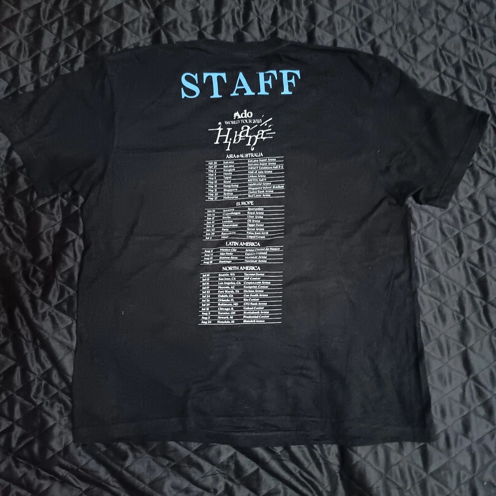 Anime Ado Hibana World Tour Japanese Music Jpop Concert Staff Tee Size US XL / EU 56 / 4 - 4 Thumbnail