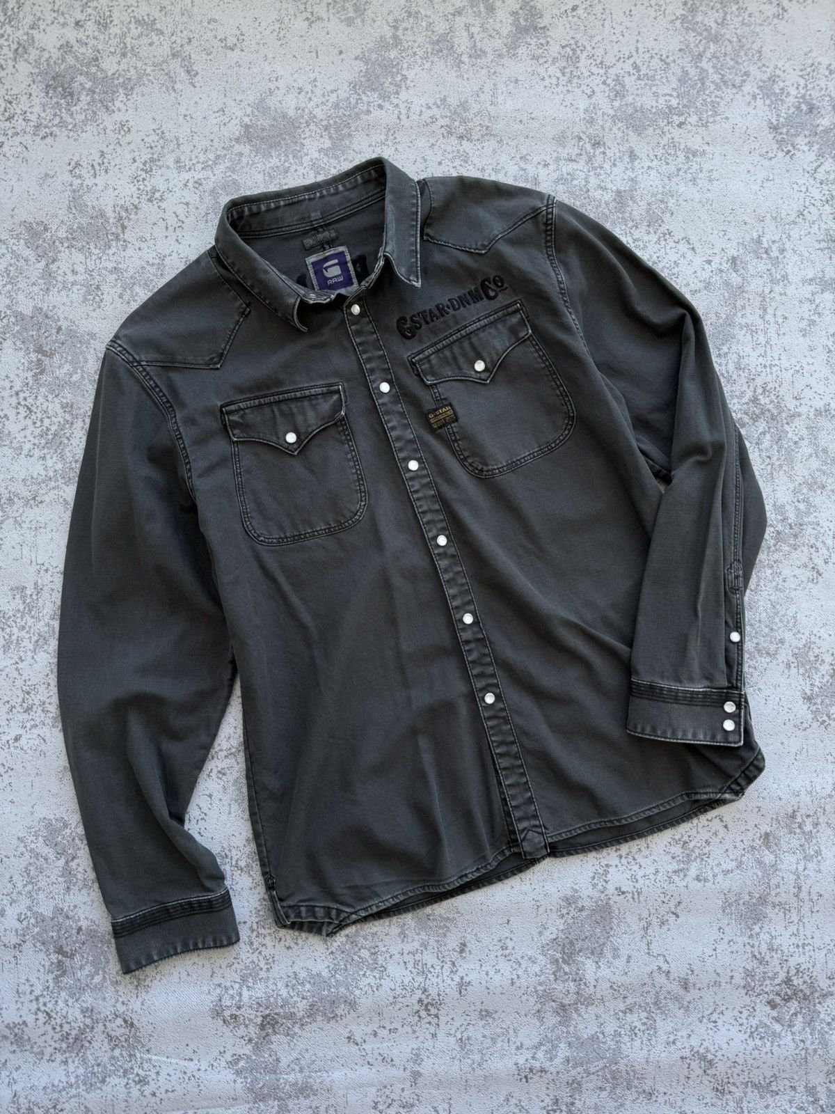 G-Star G-Star Raw Western Co Cowboy Diamond Denim Shirt Size US XXL / EU 58 / 5 - 1 Thumbnail