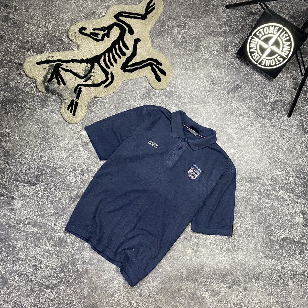 Umbro Vintage Umbro FC England 2000 Small logo rare polo Size US L / EU 52-54 / 3 - 2 Thumbnail