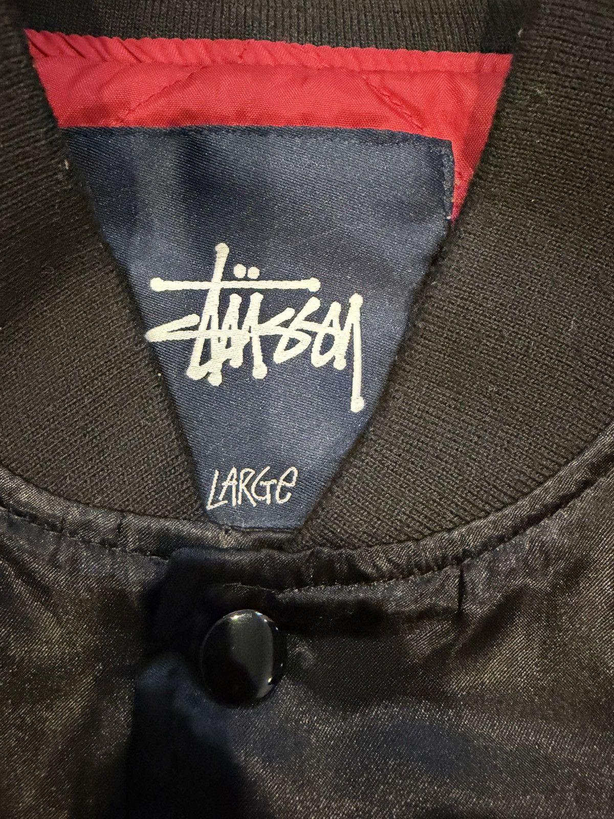 Stussy Stussy black and white bomber jacket Size US L / EU 52-54 / 3 - 2 Thumbnail