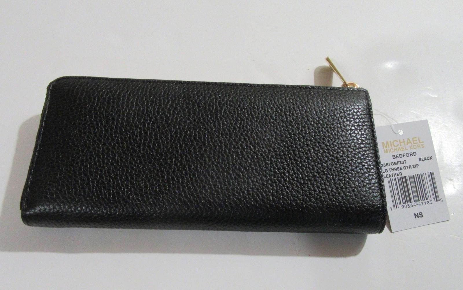 Michael Kors Michael Kors Bedford Large Three Quarter Zip Black / Gold Size ONE SIZE - 2 Thumbnail