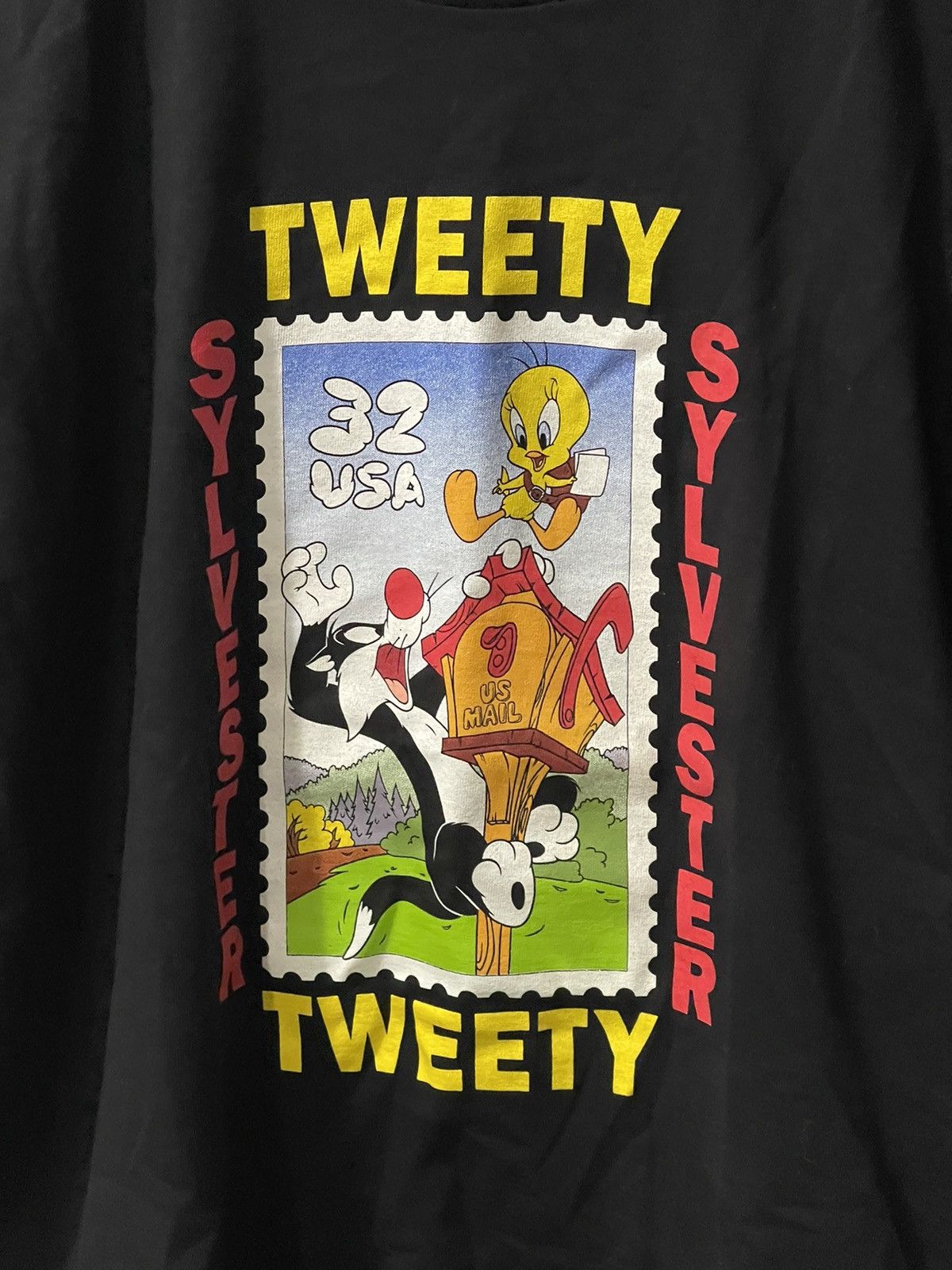 Vintage × Warner Bros Vintage Looney Tunes Stamp Collection Sylvester Tweety Bird Size US M / EU 48-50 / 2 - 2 Thumbnail