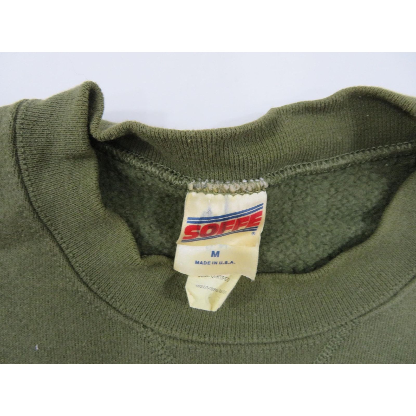Soffe USMC Marines Sweatshirt, Soffe Made in USA, Green M 1990s Size US M / EU 48-50 / 2 - 4 Thumbnail