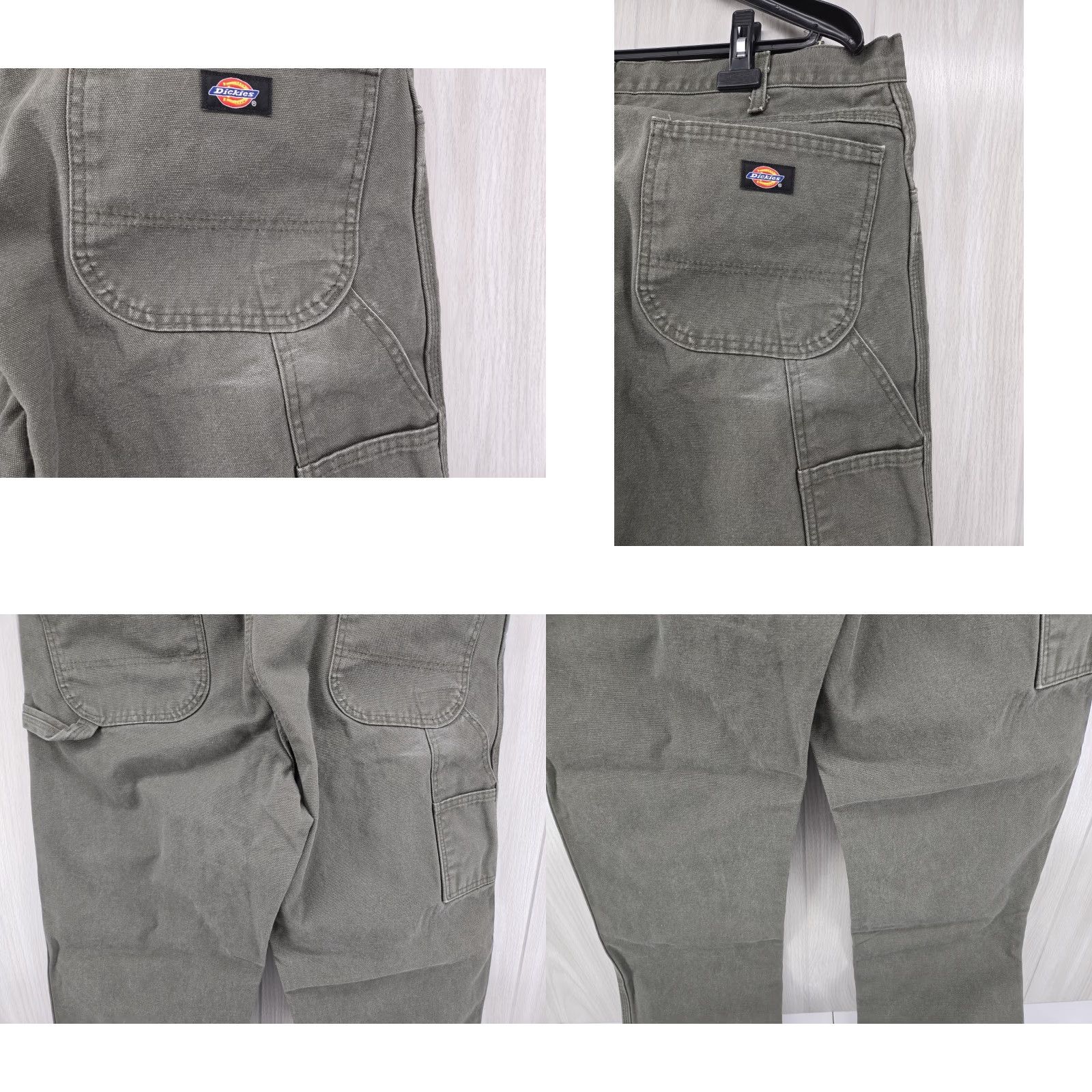Dickies Dickies Mens Pants Duck Canvas Utility Carpenter Jeans Moss Green 40x32 Mens Straight Leg Relaxed Fit Workwear Casual Size US 40 / EU 56 - 8 Thumbnail