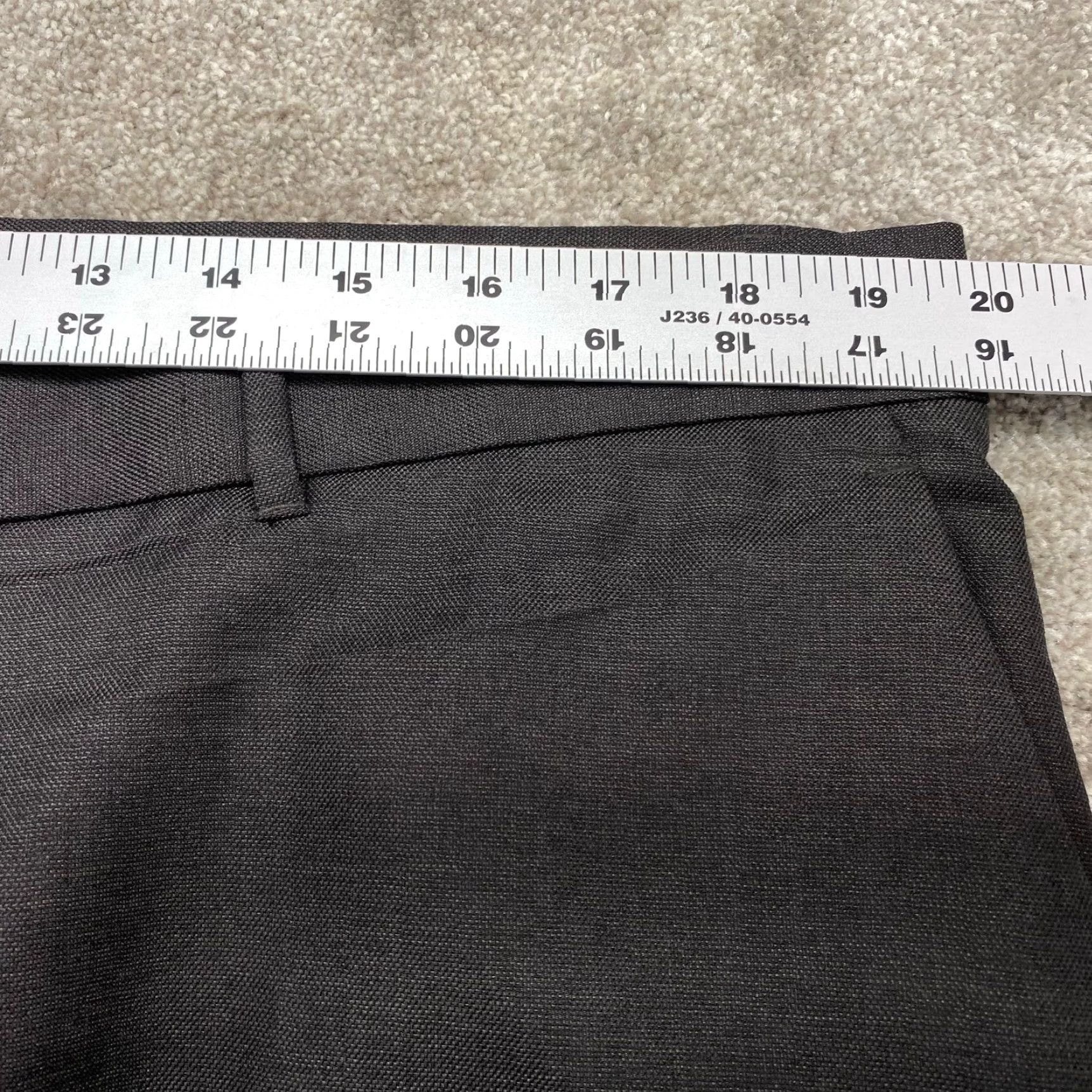 Perry Ellis Perry Ellis Dress Pants Men 38x32 Dark Gray Slim Fit Flat Front 7194 Dress Pants Mens Gray Solid 90s City Preppy Slimming Size US 38 / EU 54 - 6 Thumbnail