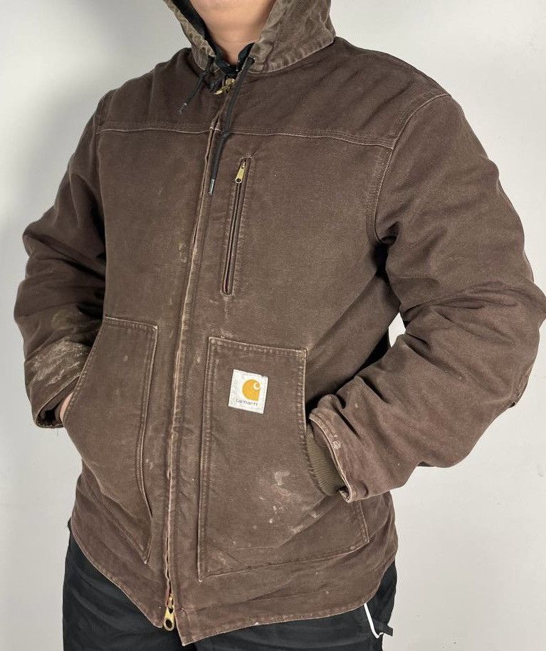 Carhartt Vintage Carhartt Ridge Jacket Distressed 90s Size US L / EU 52-54 / 3 - 1 Thumbnail