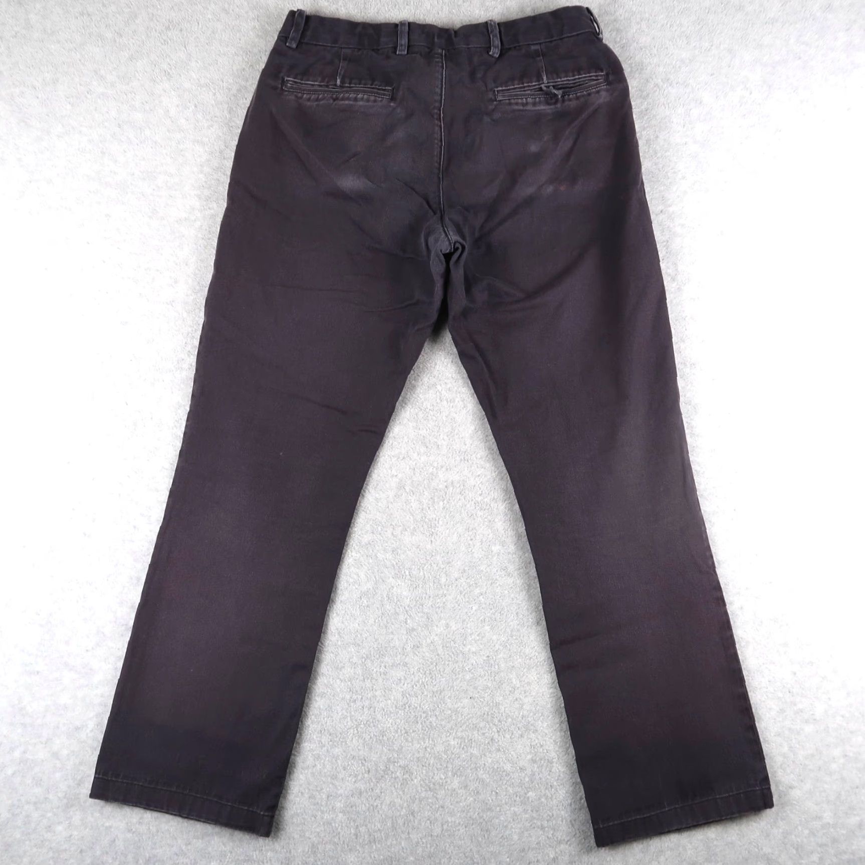 Gustin GUSTIN Pants Men 33 Blue Twill Chino Slim Straight Button Fly Casual Preppy Mens Size US 33 - 2 Thumbnail