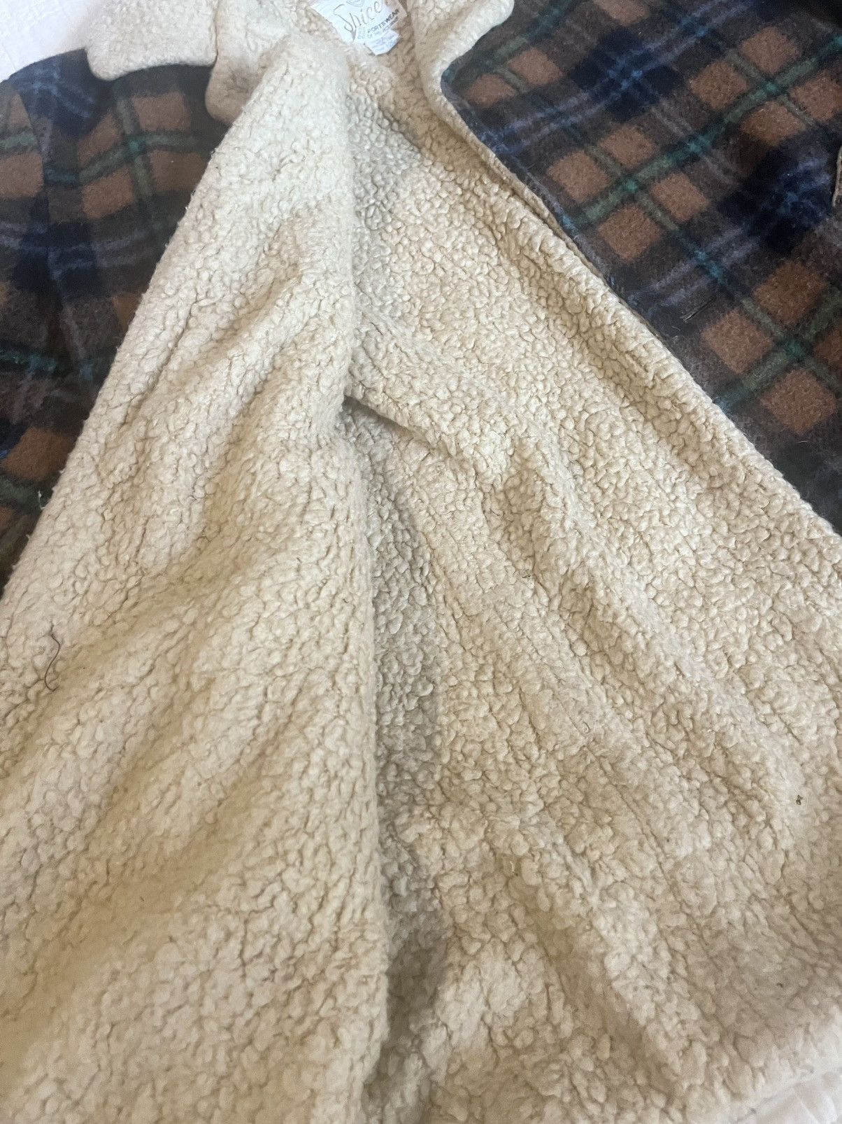 Other 1970s Vintage Spicer Wool Lumber Jacket Sherpa Brown Check Size US XS / EU 42 / 0 - 3 Thumbnail