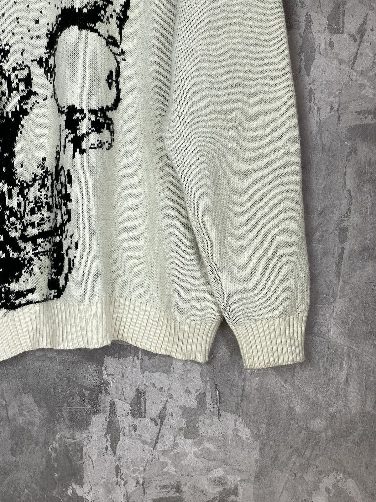 Vintage Vintage Skull Sweater Knit Y2K Avant Garde Baggy Punk Size US L / EU 52-54 / 3 - 6 Thumbnail