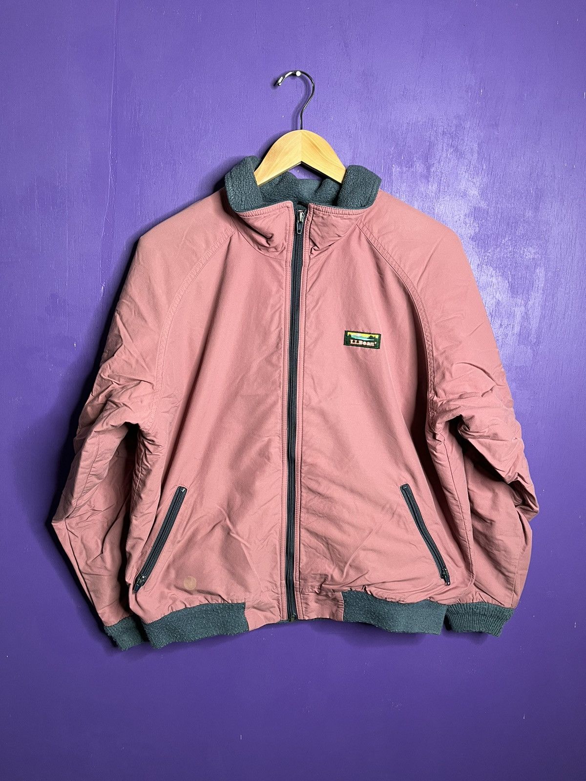 Vintage 90s LL Bean fleece lined windbreaker jacket