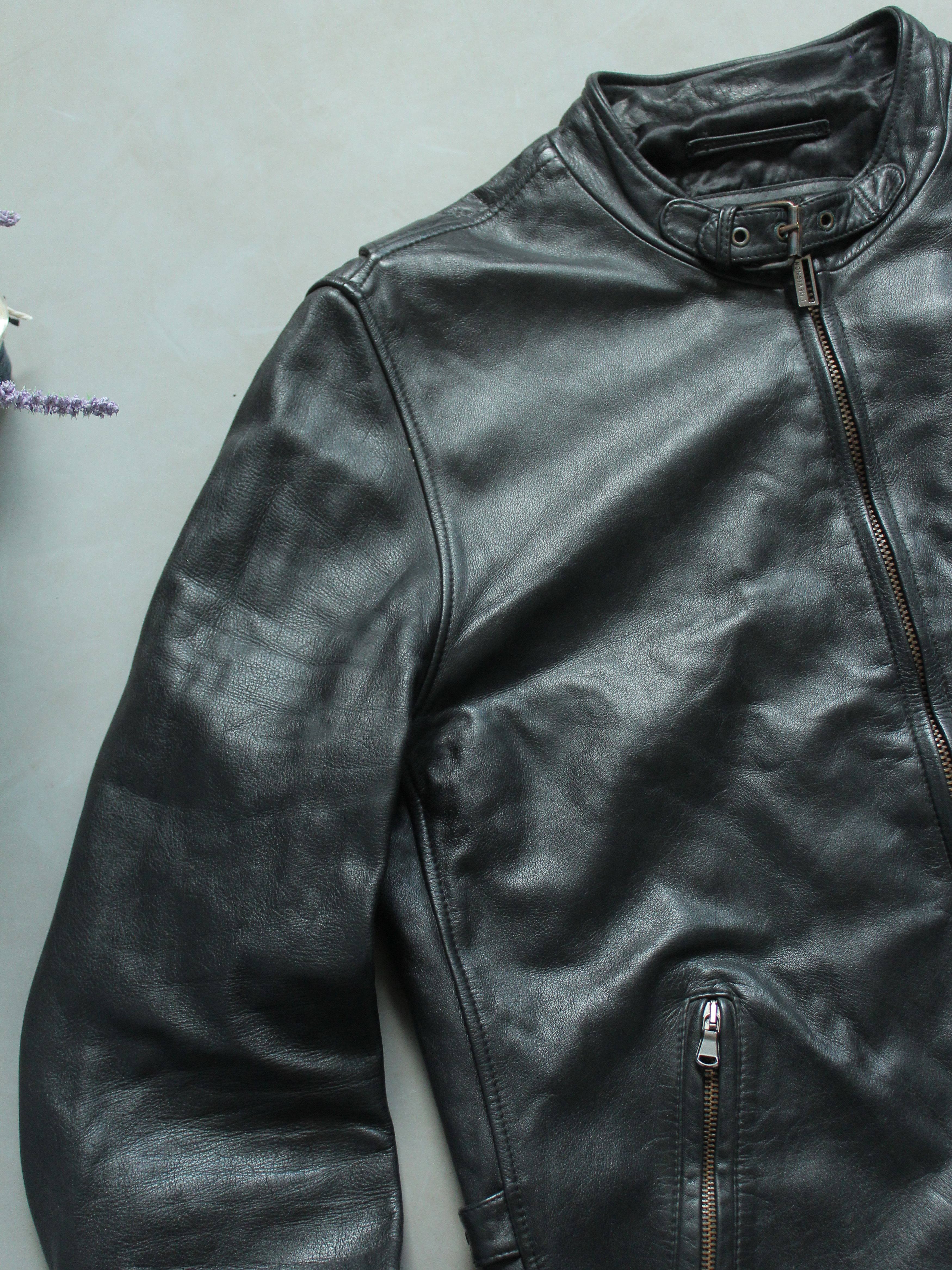 Chevignon Chevignon Vintage Racer Leather Jacket Black M Size US M / EU 48-50 / 2 - 8 Thumbnail