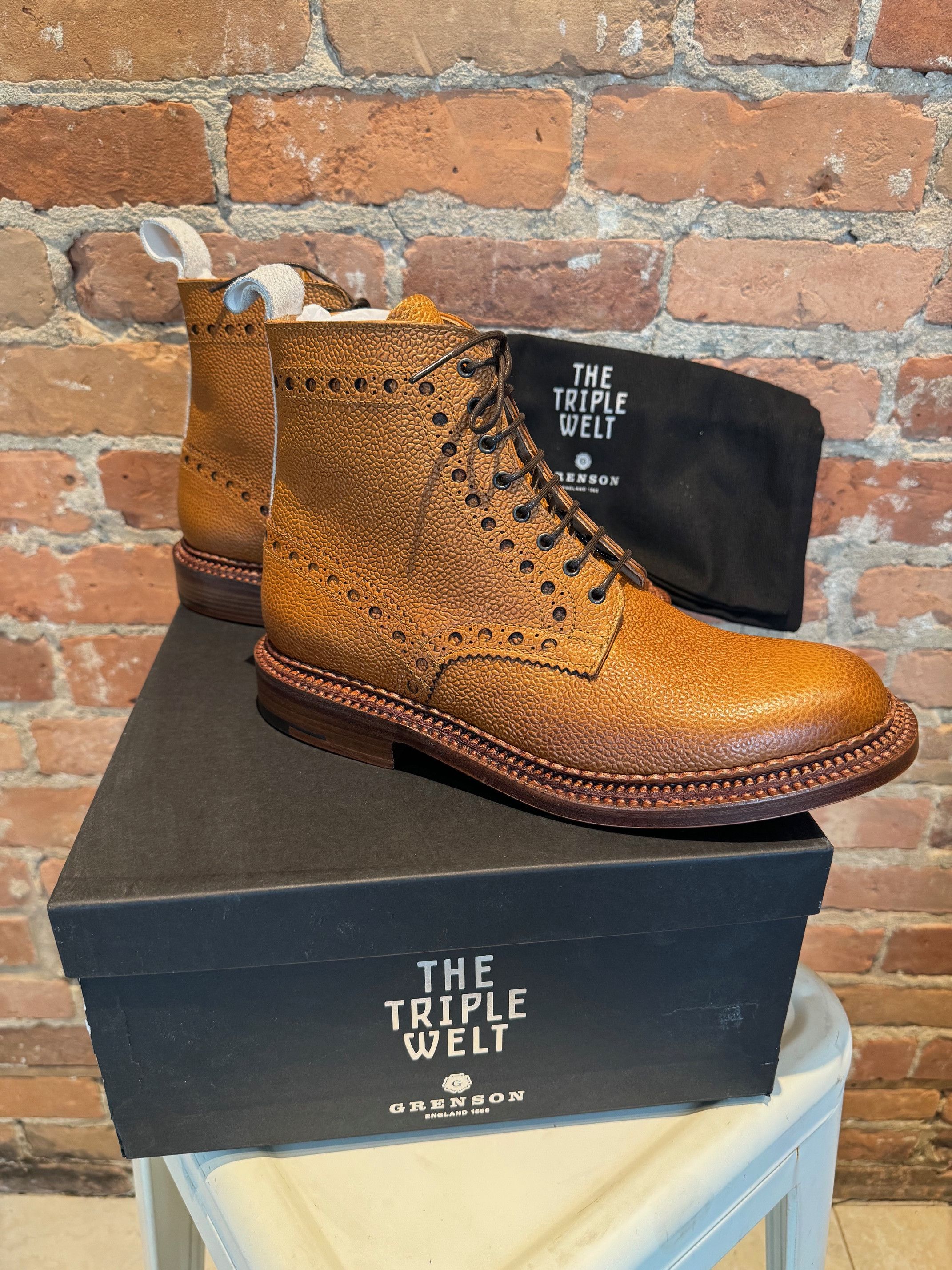 Neighborhood NEIGHBORHOOD x Grenson "Charles" Triple Welt Brogue Boots Size US 8 / EU 41 - 4 Thumbnail
