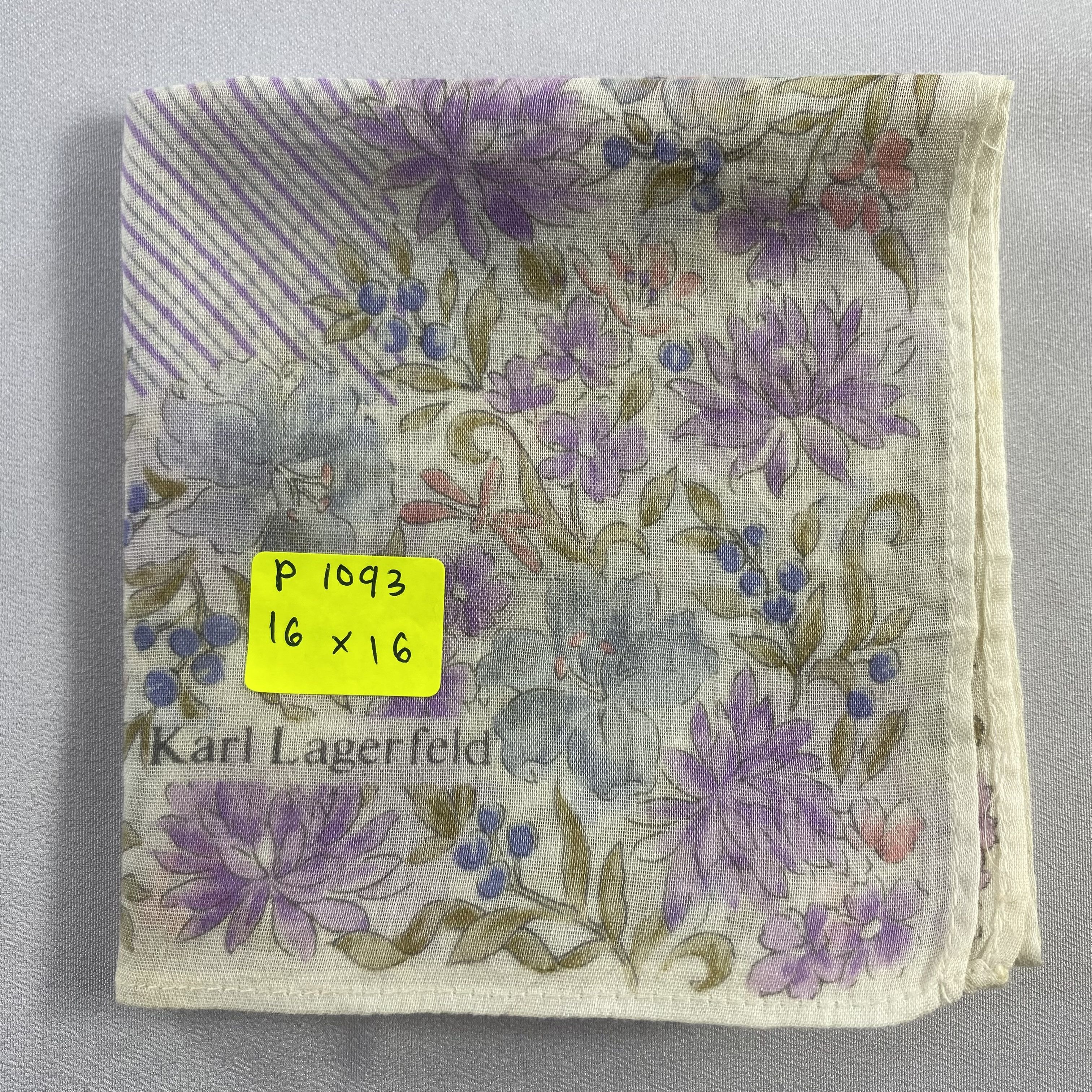 Karl Lagerfeld × Vintage Karl Lagerfeld Handkerchief / Neckerchief / Bandana-P1093 Size ONE SIZE - 5 Thumbnail