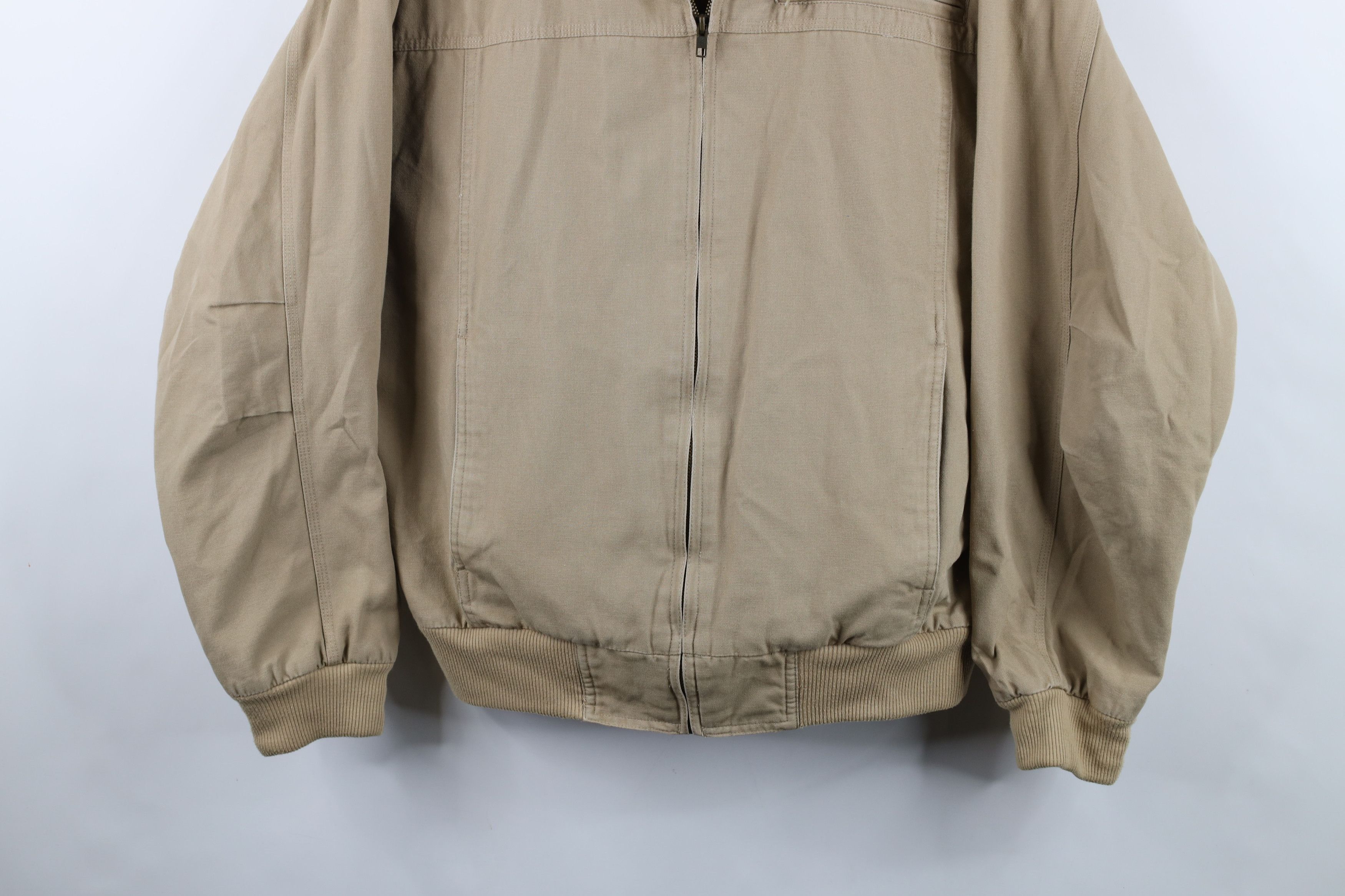 Vintage Vintage 90s Y2K Streetwear Full Zip Bomber Jacket Beige Size US M / EU 48-50 / 2 - 3 Thumbnail