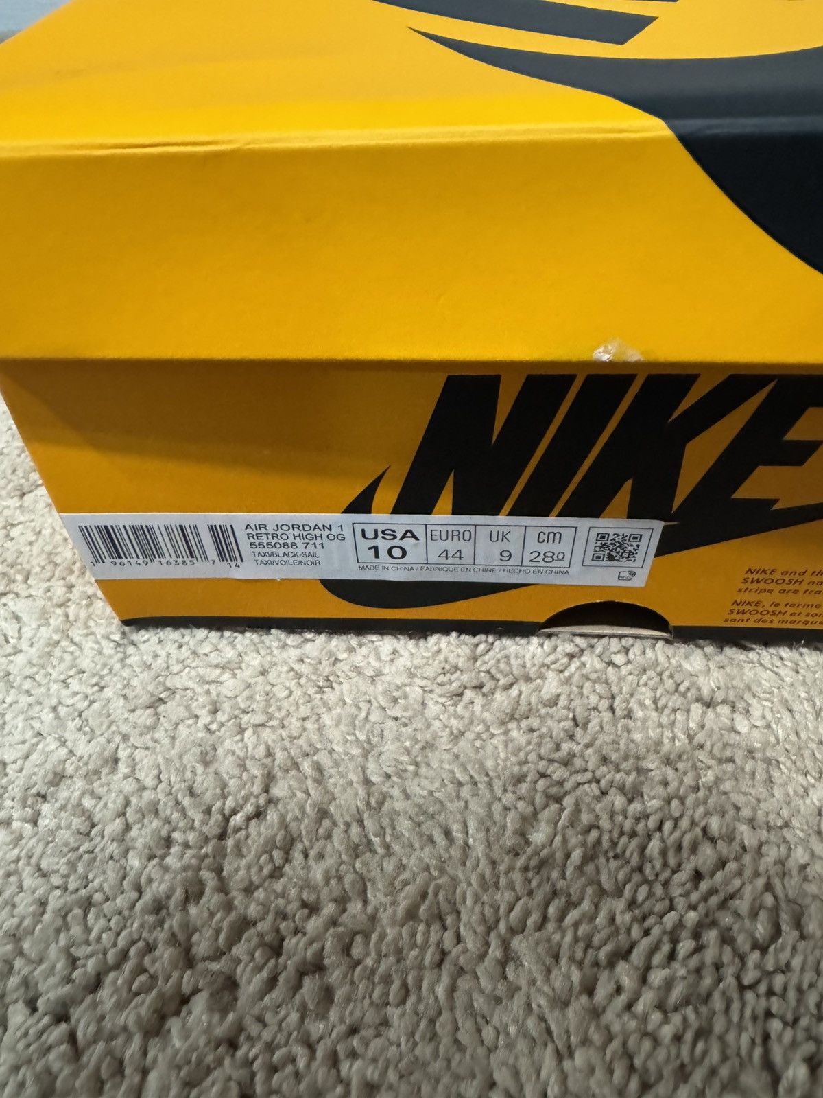 Jordan Brand Jordan 1 Yellow Toe Size US 10 / EU 43 - 6 Thumbnail