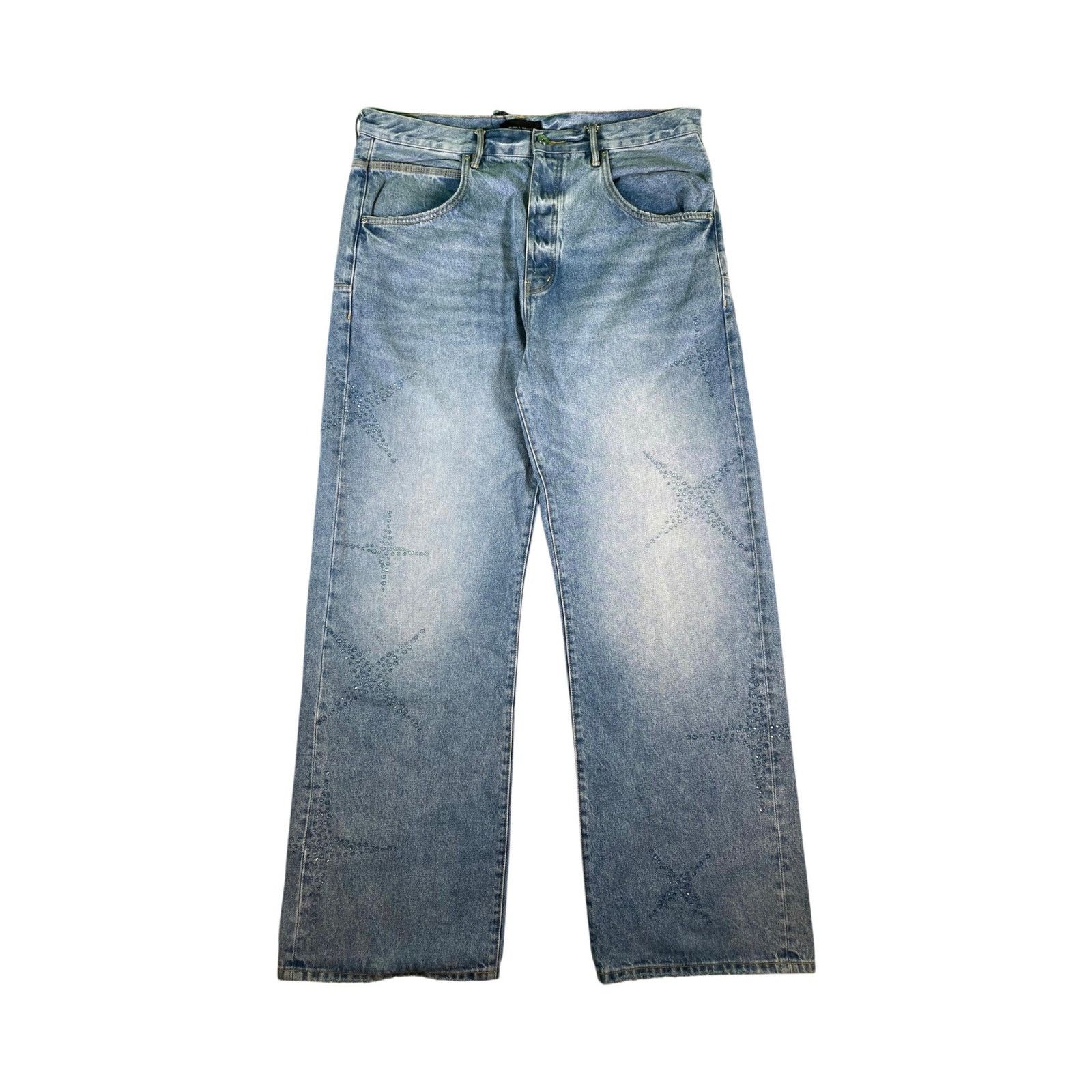 Purple Brand Purple Brand "Crystal Star" Light Wash Jeans Size US 38 / EU 54 - 1 Thumbnail