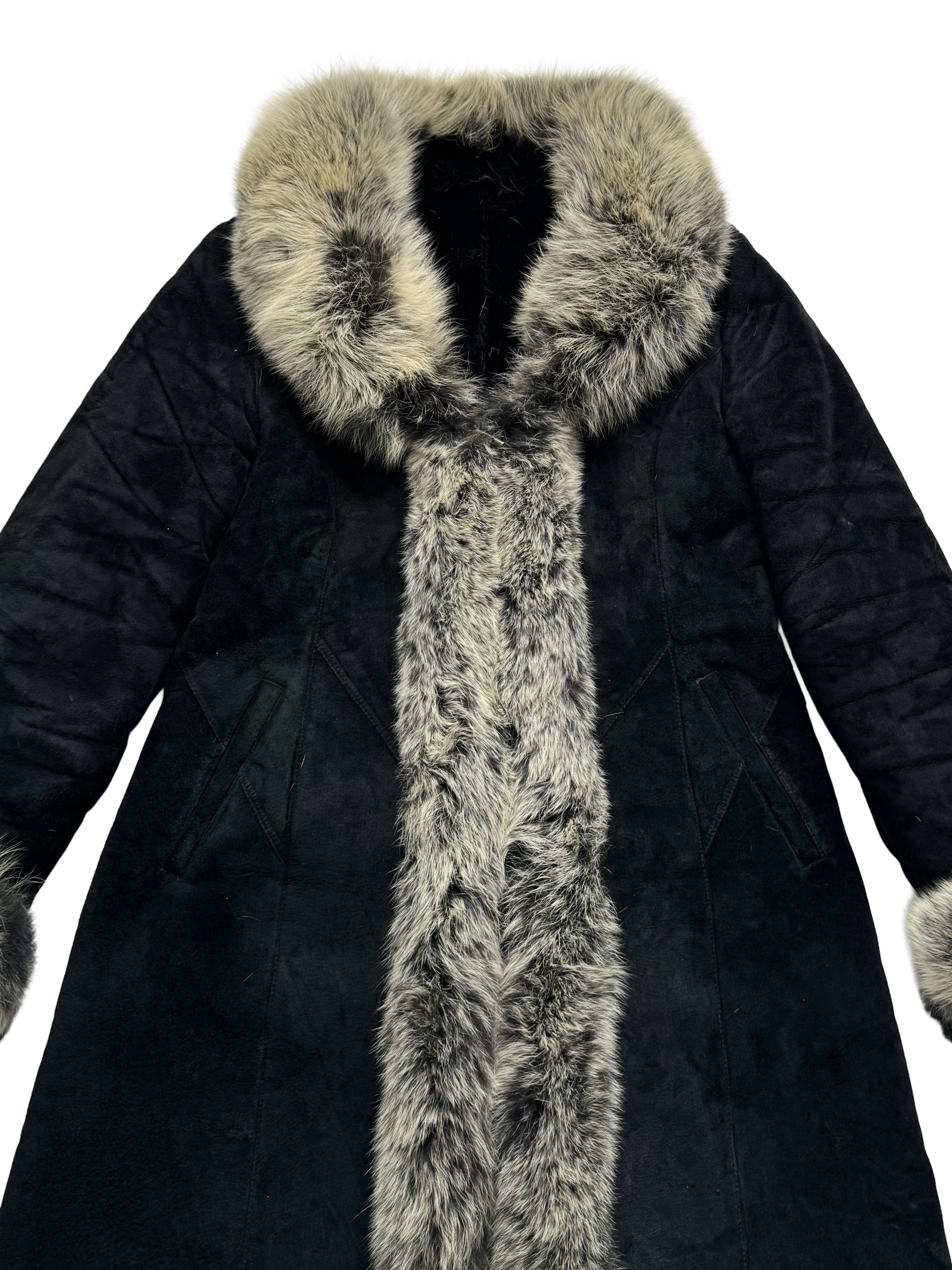 Vintage Vintage Leather Coat With Real Fur Details Size L / US 10 / IT 46 - 6 Thumbnail