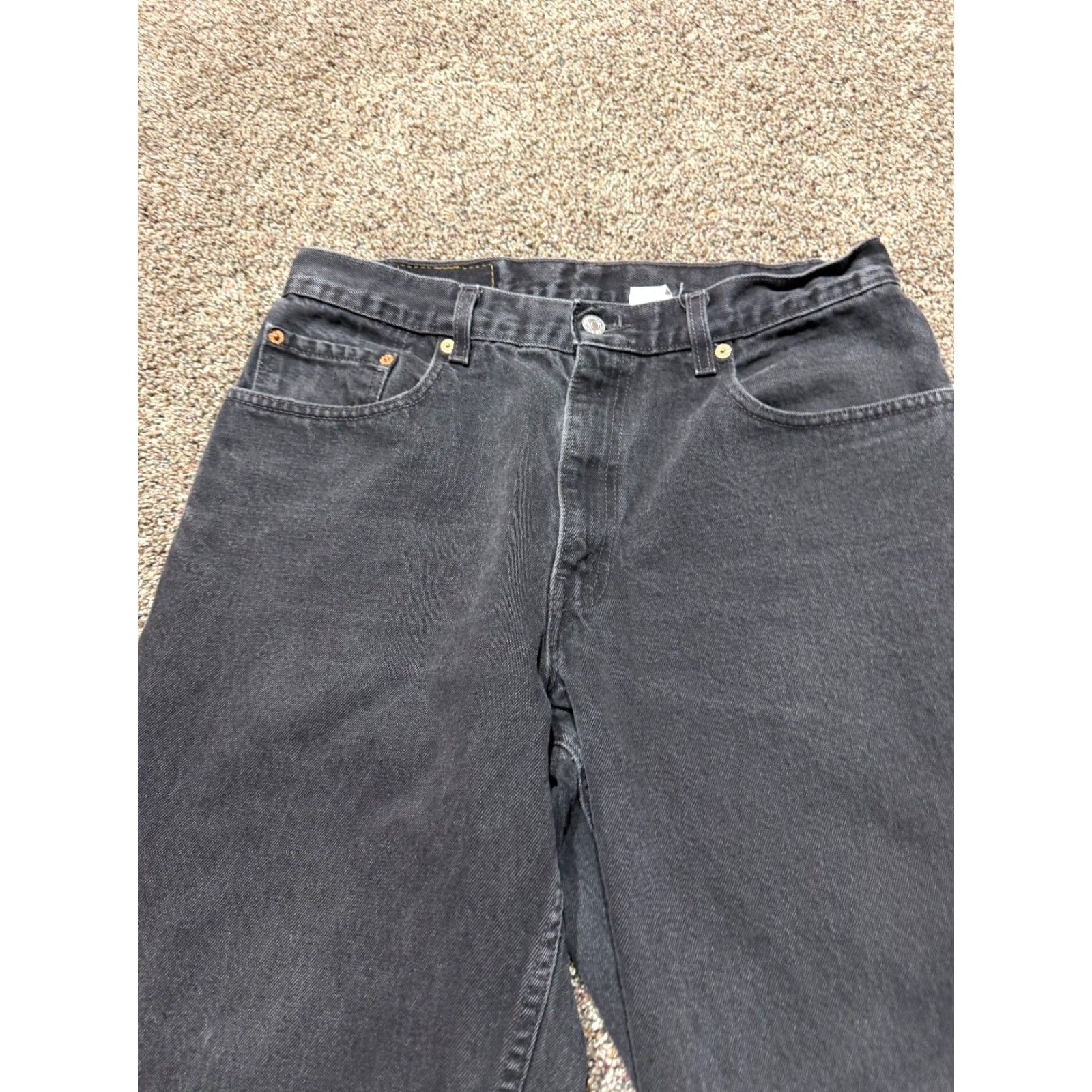 Levi's VINTAGE Levi's 560 Jeans Men 33X34 Black Denim 5-Pocket Tapered Levi's 500 Series Modern Fit Size US 33 - 7 Thumbnail