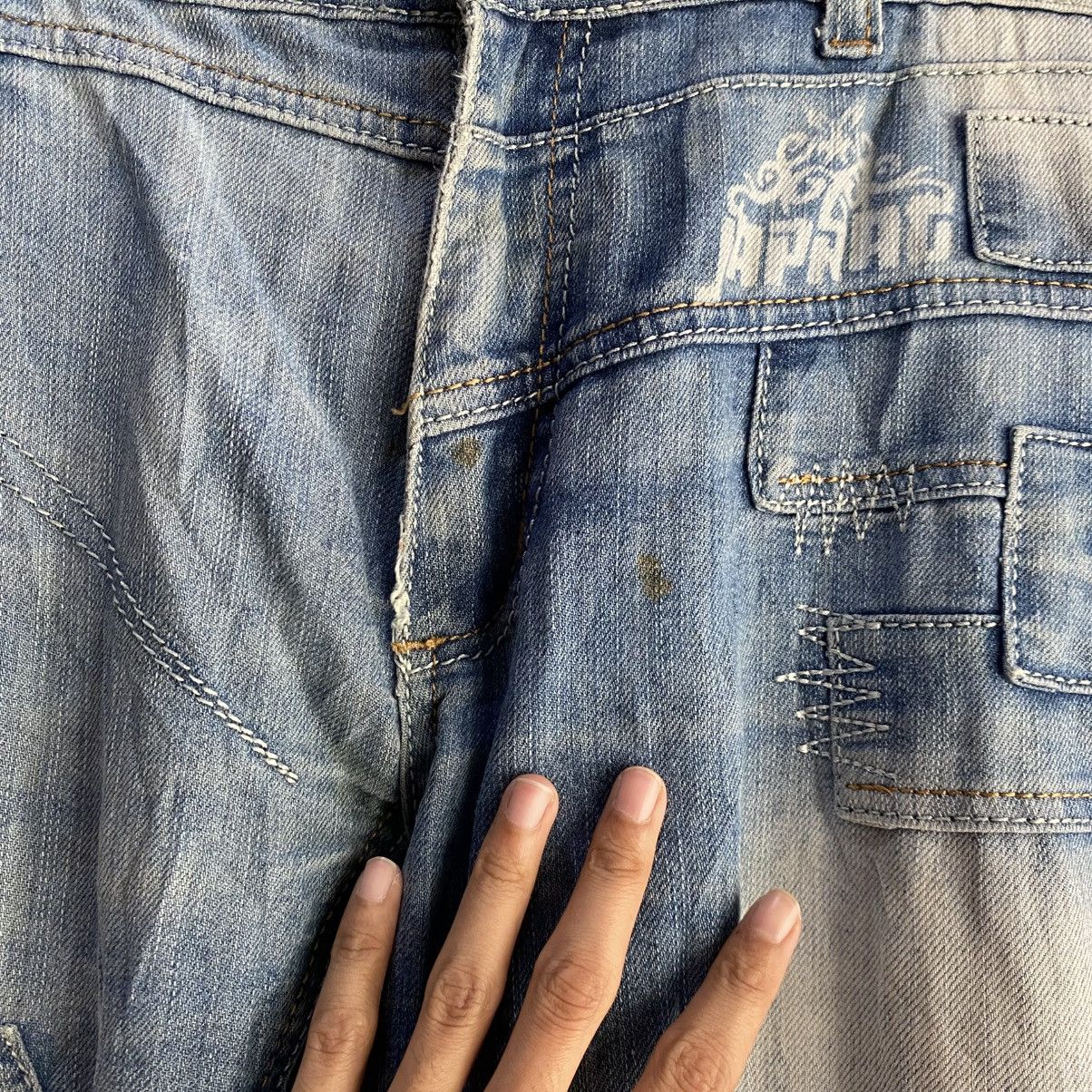 Japanese Brand Japrag denim jeans by Japanese designer Okishama Samoko Size US 38 / EU 54 - 6 Thumbnail