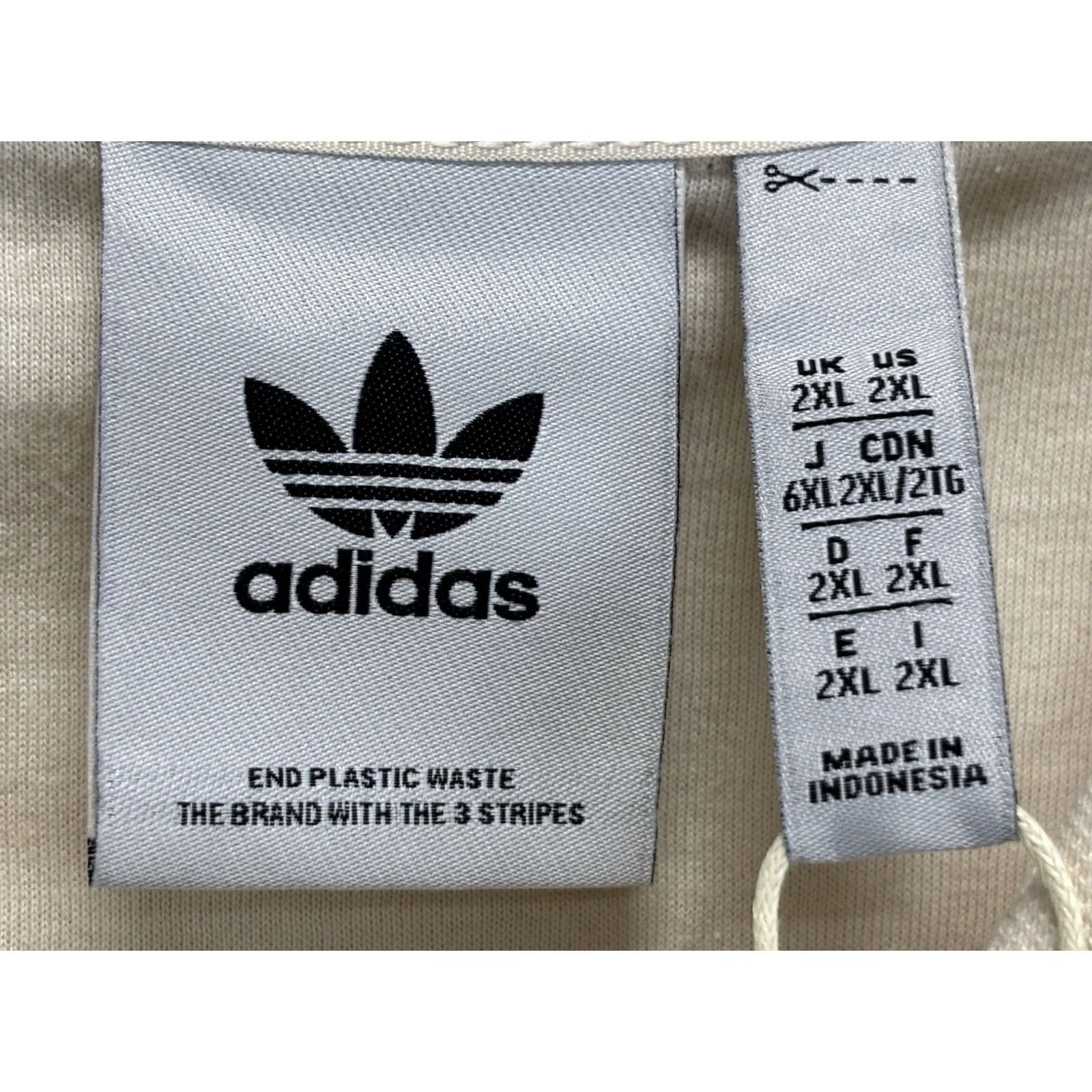 Adidas Adidas Originals Essentials Polo Shirt Mens 2XL Beige Knit Short Sleeve Collared Classic Logo Shirt Size US XXL / EU 58 / 5 - 5 Thumbnail