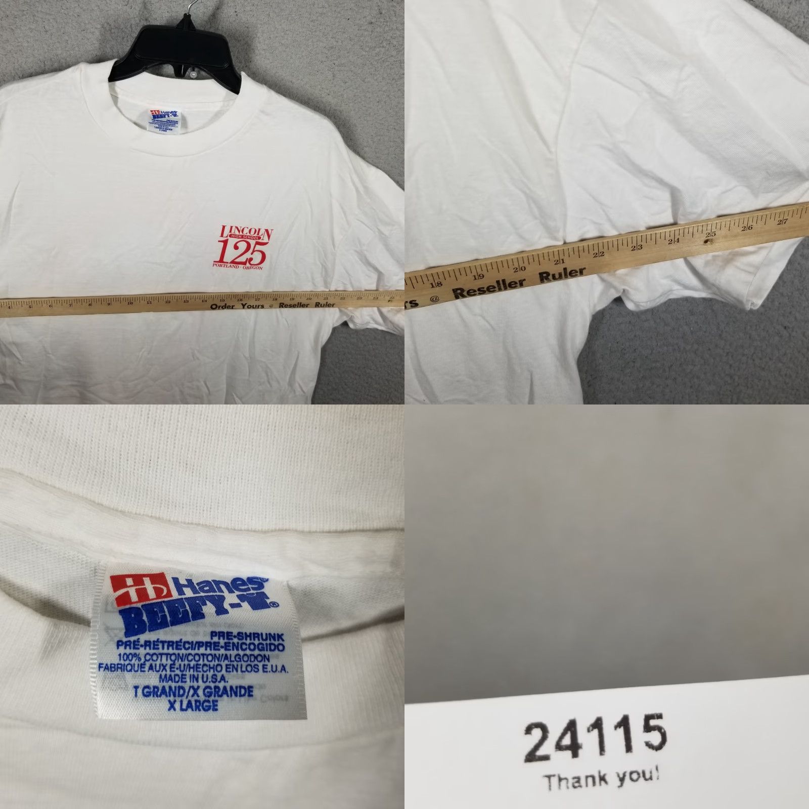 Jerzees Vintage 1990s Lincoln High School T-Shirt Men XL Red Cotton Logo 90s School Birds Eagles Size US XL / EU 56 / 4 - 8 Thumbnail