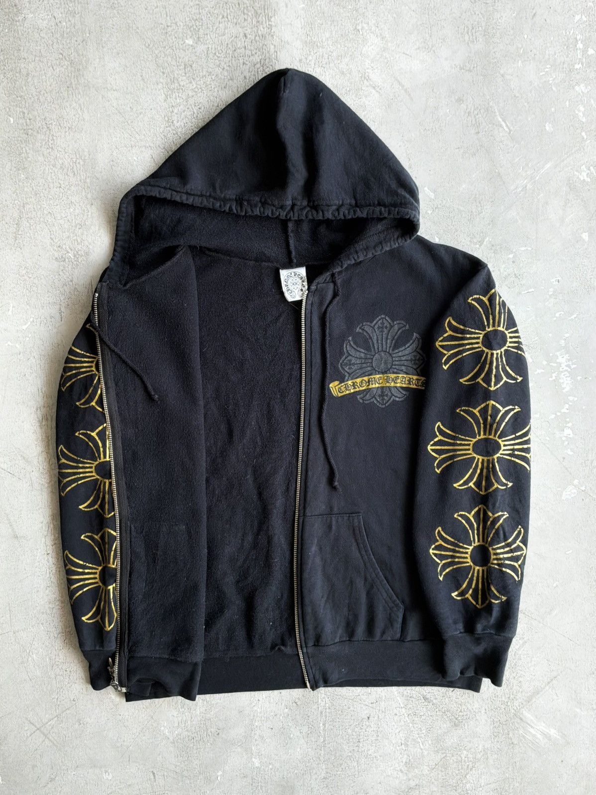 Chrome Hearts Chrome Hearts - Cracked Logo Horseshoe - Zip Hoodie Size US S / EU 44-46 / 1 - 3 Thumbnail