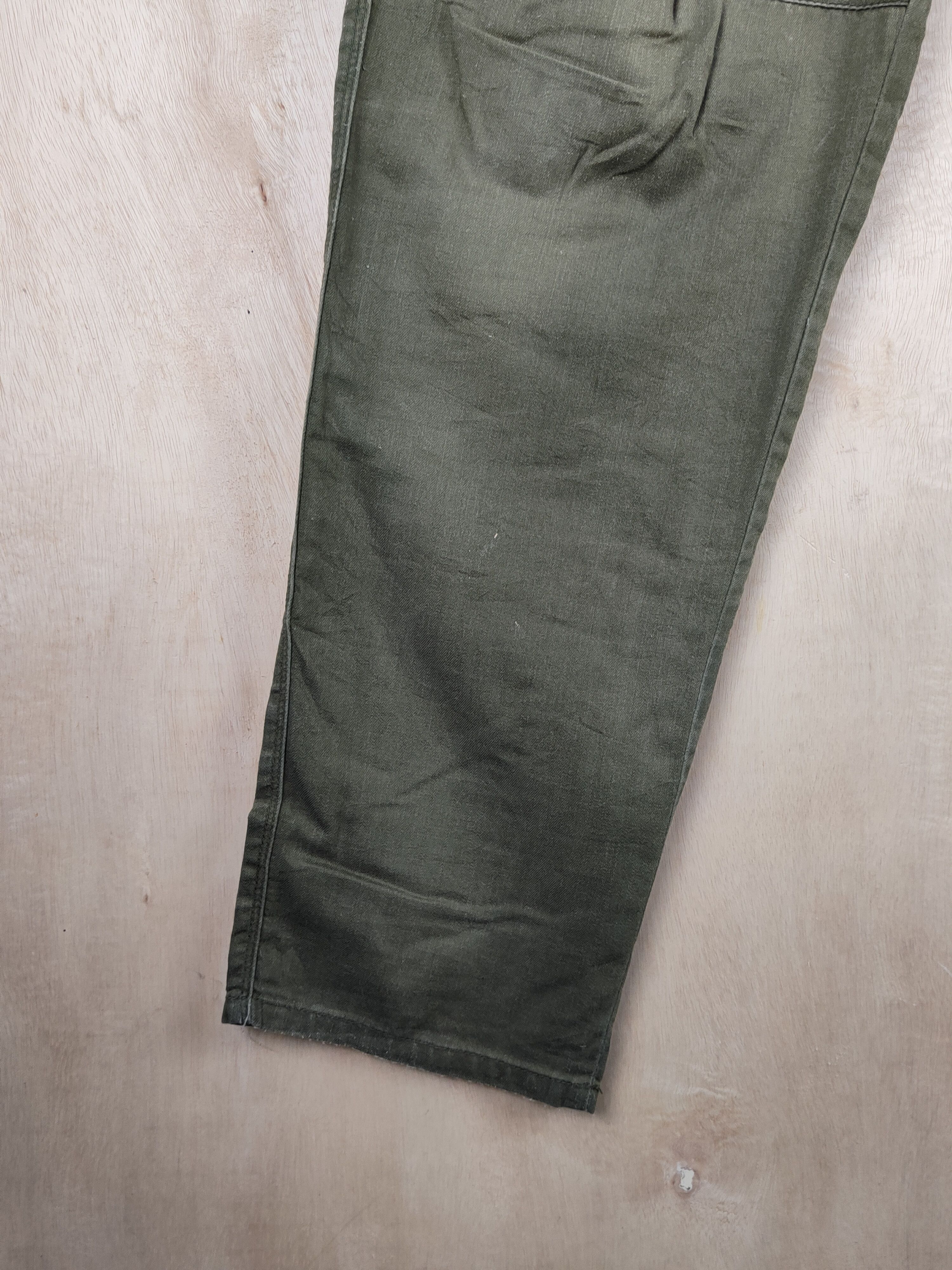 Japanese Brand Burtle Olive Faded Multipocket Tactical Cargo Pants #S2411 Size US 33 - 4 Thumbnail