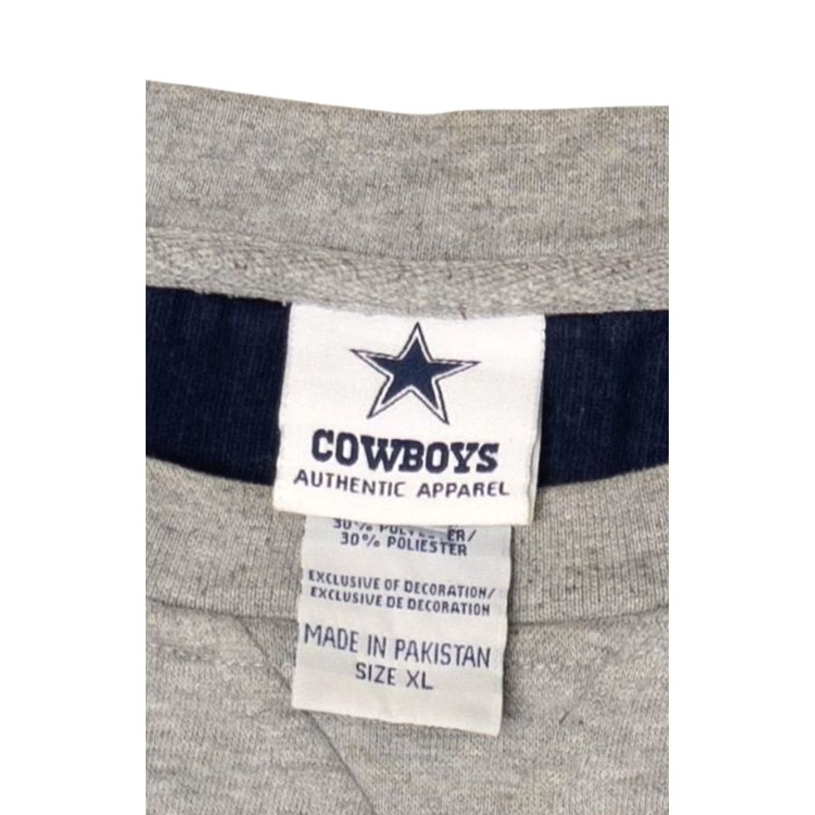 Vintage VINTAGE Dallas Cowboys Authentic Apparel Sweatshirt Gray Gray Dallas Cowboys Sweatshirt X-Large Mens Size US XL / EU 56 / 4 - 3 Thumbnail