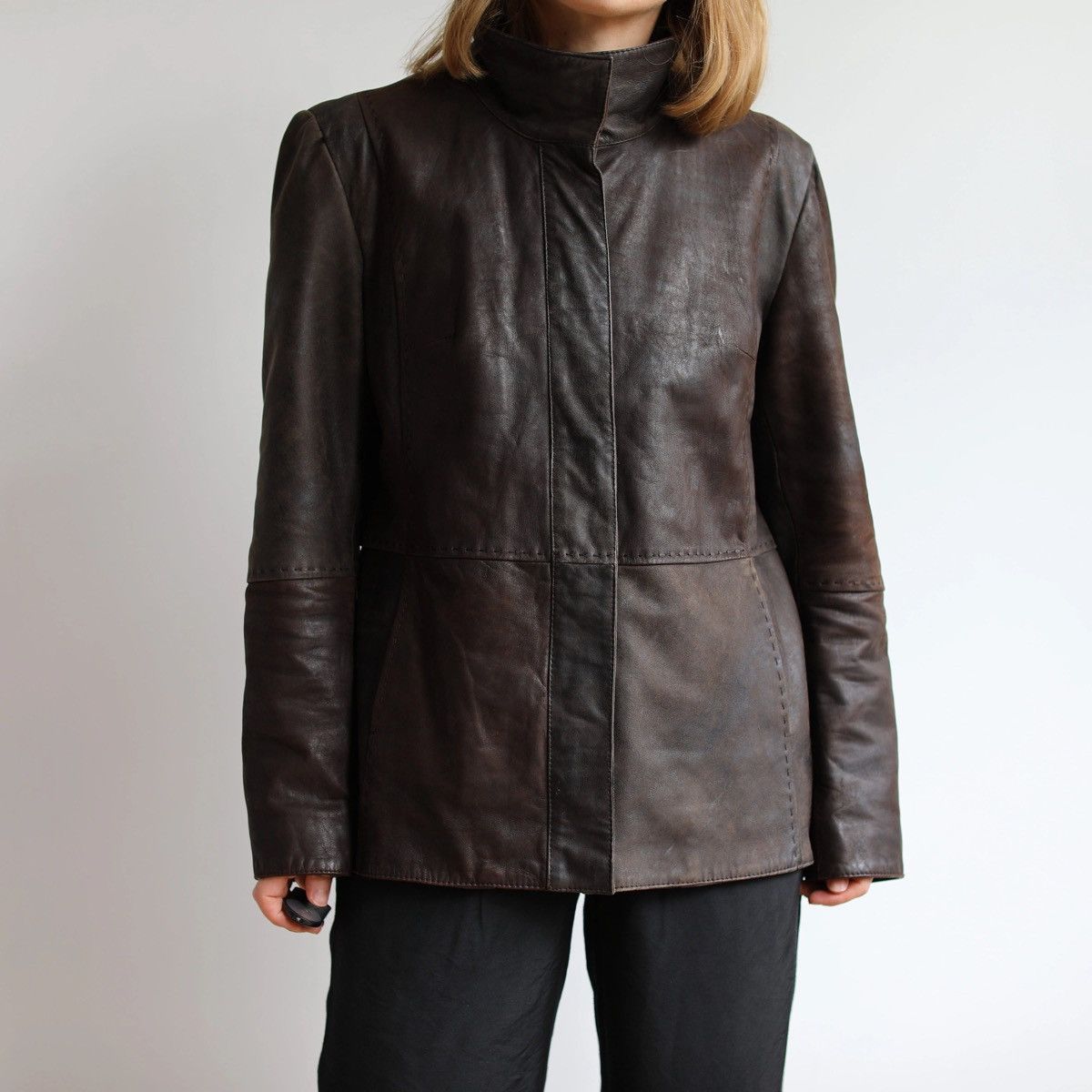 Vera Pelle Vera Pelle Dante Leather Women Jacket Size M / US 6-8 / IT 42-44 - 3 Thumbnail