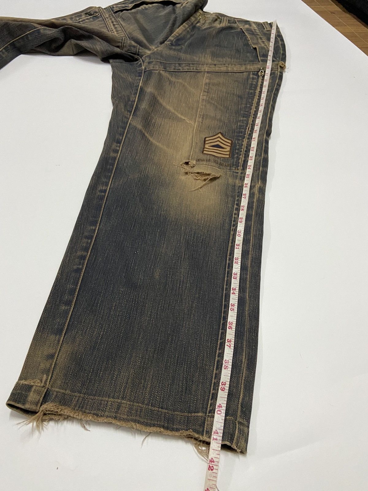 Jean Charles De Castelbajac CASTELBAJAC SPORTS DISTRESSED BAGGY JEANS Size US 34 / EU 50 - 18 Thumbnail