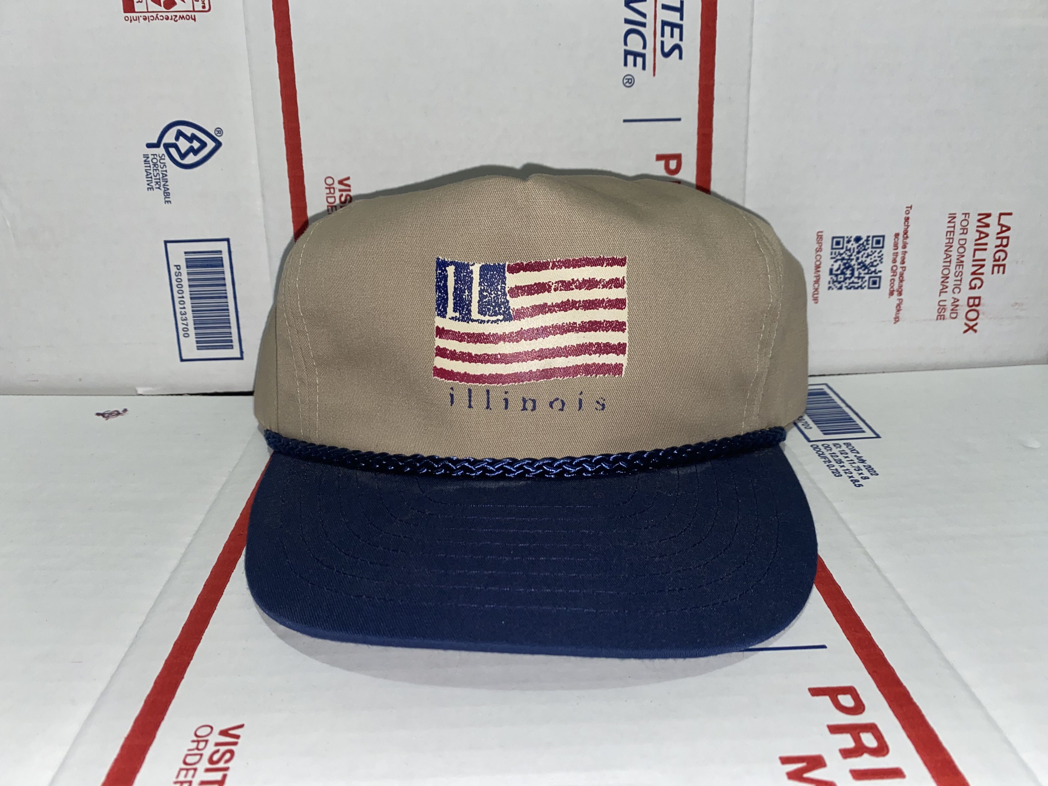 Nissan IL Illinois US vintage Snapback Hat Nissun USA Flag Chicago Size ONE SIZE - 1 Thumbnail
