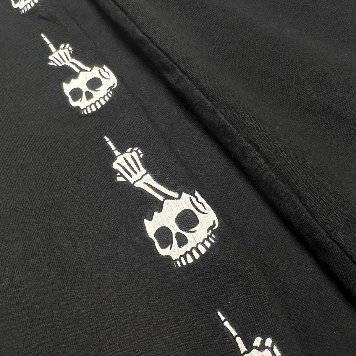 Huf HUF Skull Tee Shirt Black Long Sleeve Finger Skate Logo Size US M / EU 48-50 / 2 - 8 Thumbnail