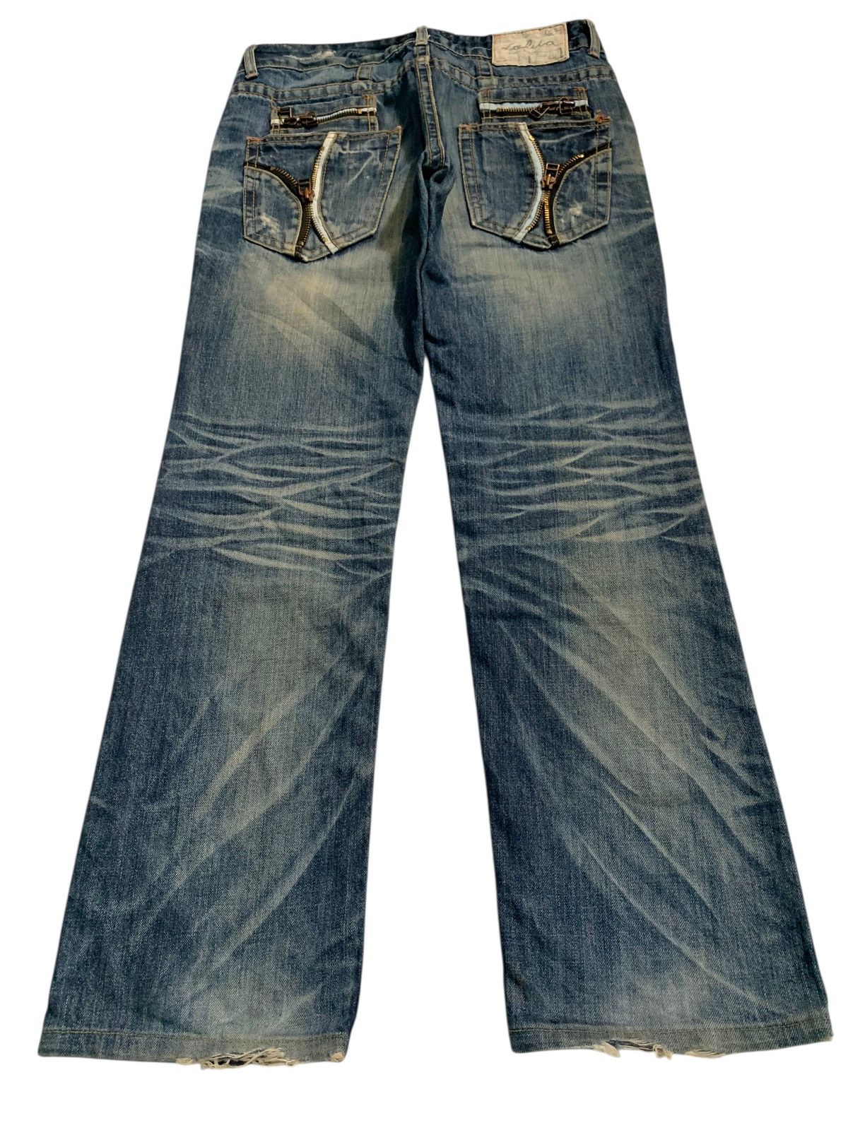 Tornado Mart JAPANESE LOLITA FADED & RUSTY PUNK DISTRESSED DENIM Size US 33 - 4 Thumbnail