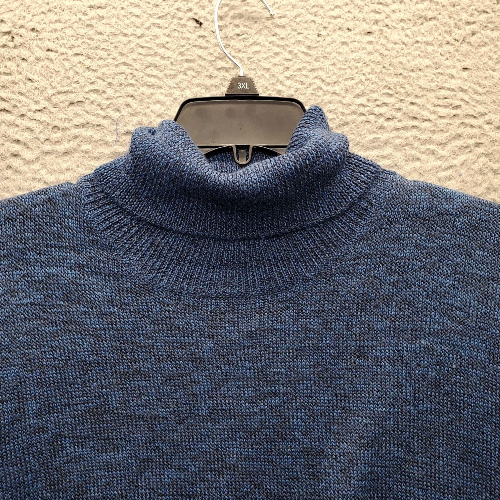 Blair John Blair Mens Sweater 3XL Blue Oversized Tight Knit Raglan Sleeve Turtleneck Size 3XL Mens Blue Knit Pullover Winter Clothing Size US XXL / EU 58 / 5 - 7 Thumbnail