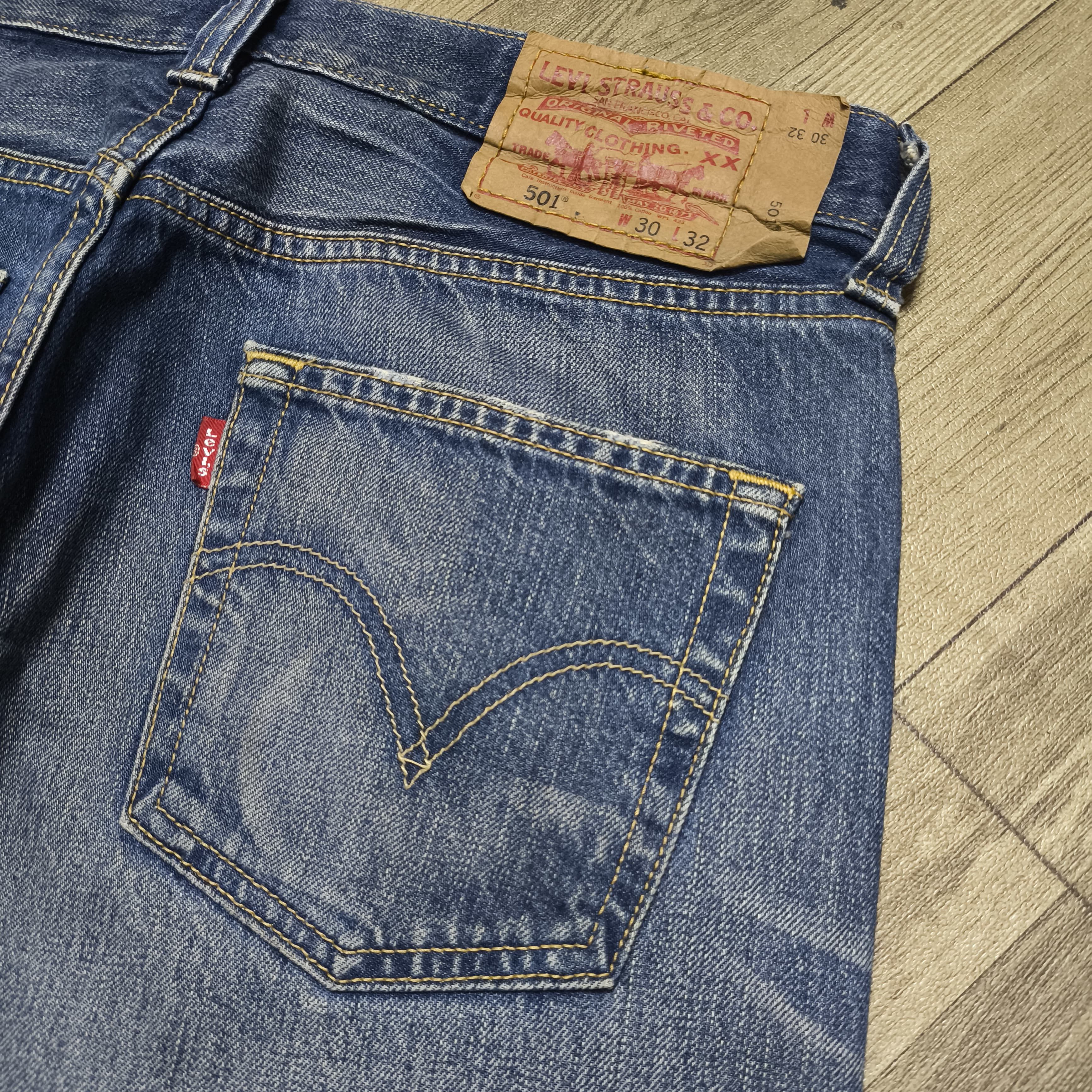 Levi's Vintage Levi's 501 Straight Leg Jeans 3073 Stamped Button Size US 30 / EU 46 - 12 Thumbnail
