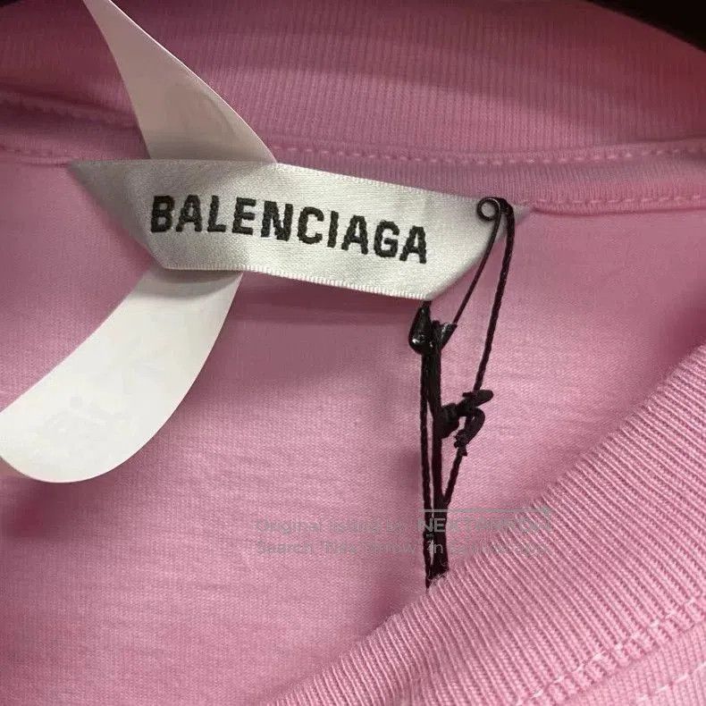 Balenciaga Balenciaga Pink Logo Print Short Sleeve. Size US M / EU 48-50 / 2 - 3 Thumbnail